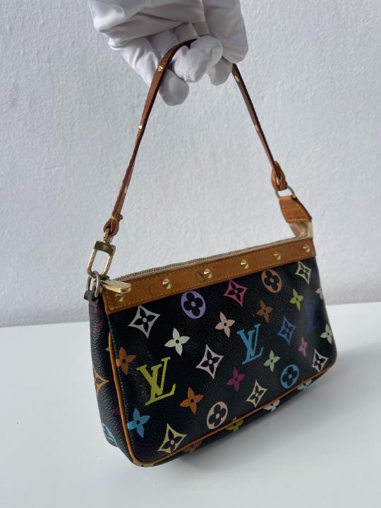 Louis Vuitton Black Multicolor Monogram Pochette Accessoires