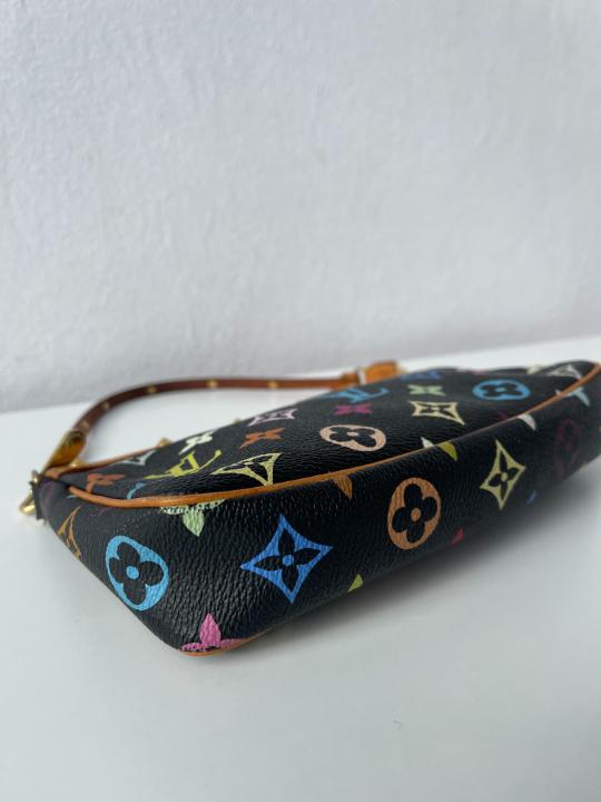 Louis Vuitton Black Multicolor Monogram Pochette Accessoires
