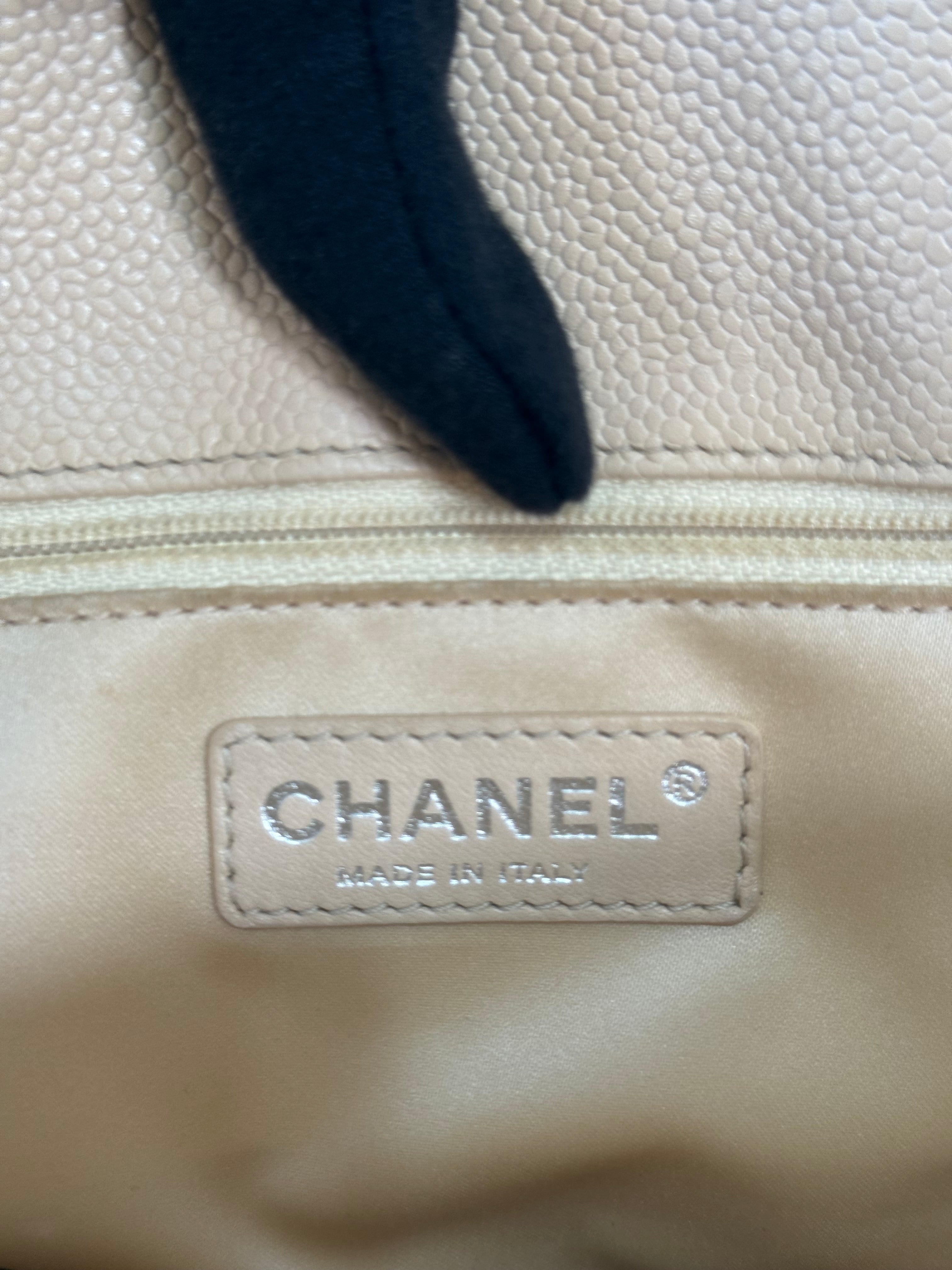 Chanel Grand Shopping Tote Beige Caviar Leather (GST)