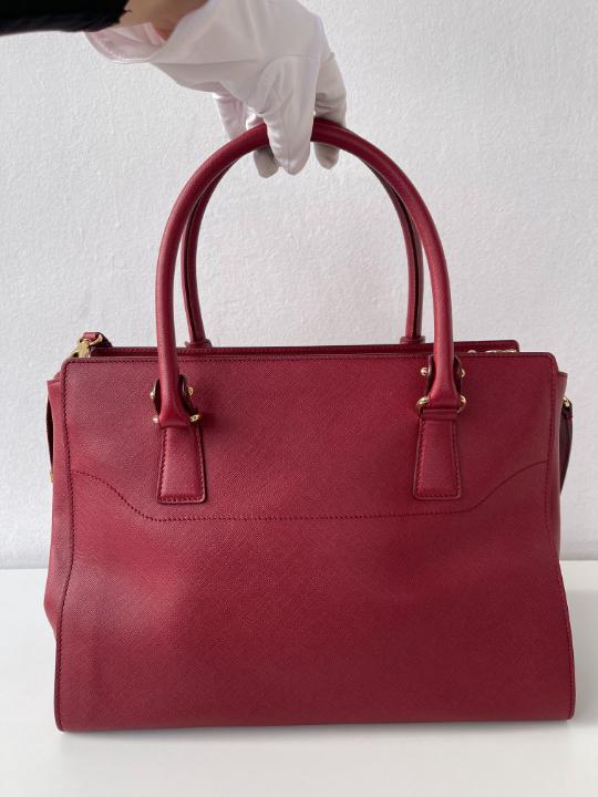 Salvatore Ferragamo Batik Medium Red Saffiano Leather Satchel