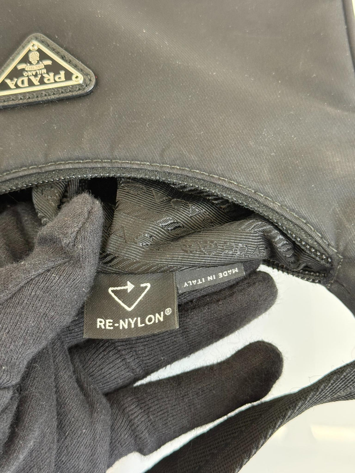 Prada Re-Edition 2000 Re-Nylon and Saffiano Black Pochette