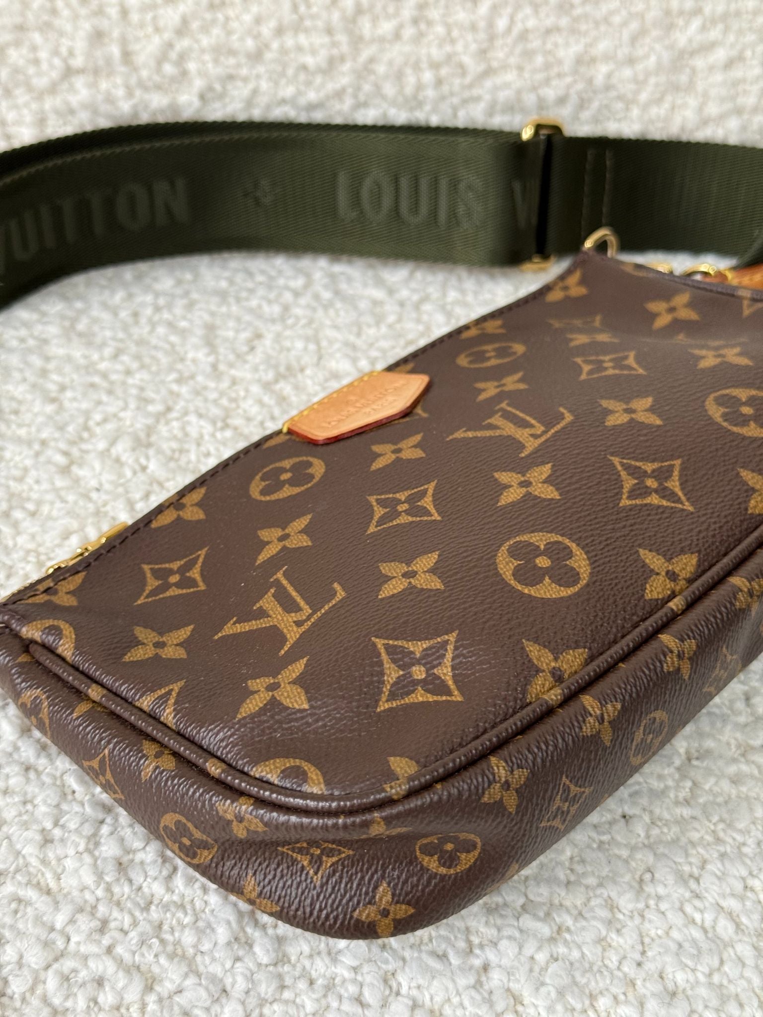 Louis Vuitton Multi Pochette Accessoires Khaki Strap Monogram Canvas