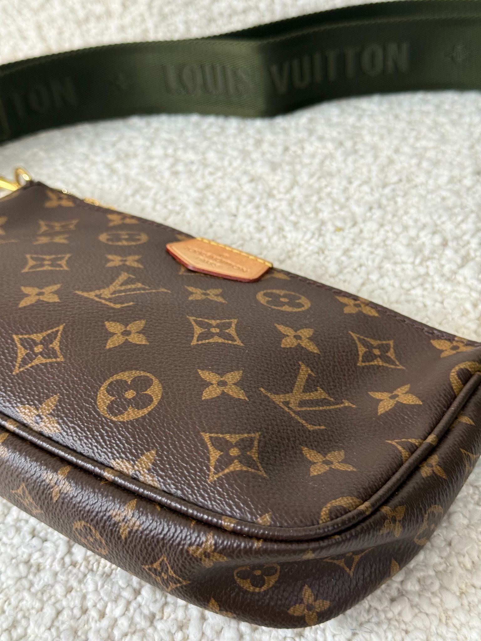 Louis Vuitton Multi Pochette Accessoires Khaki Strap Monogram Canvas