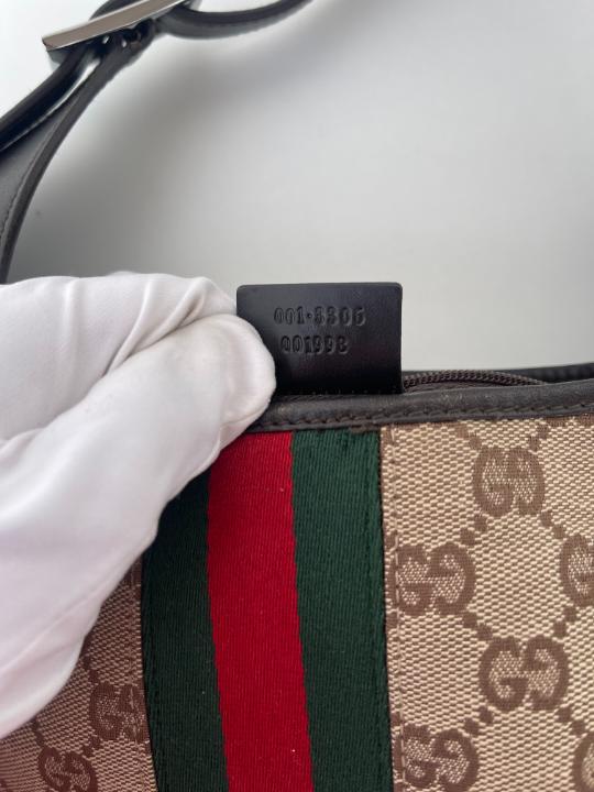 Gucci Jackie O Web Monogram Hobo Bag