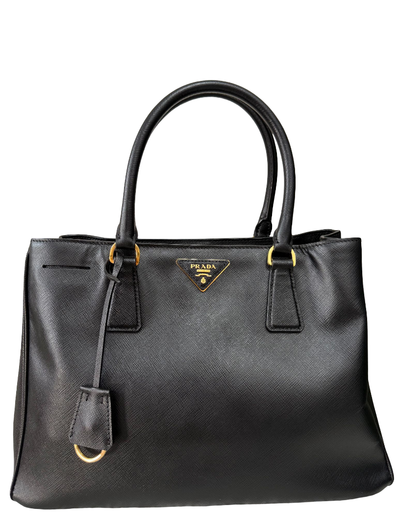 Prada Galleria Medium Black Saffiano Tote Bag