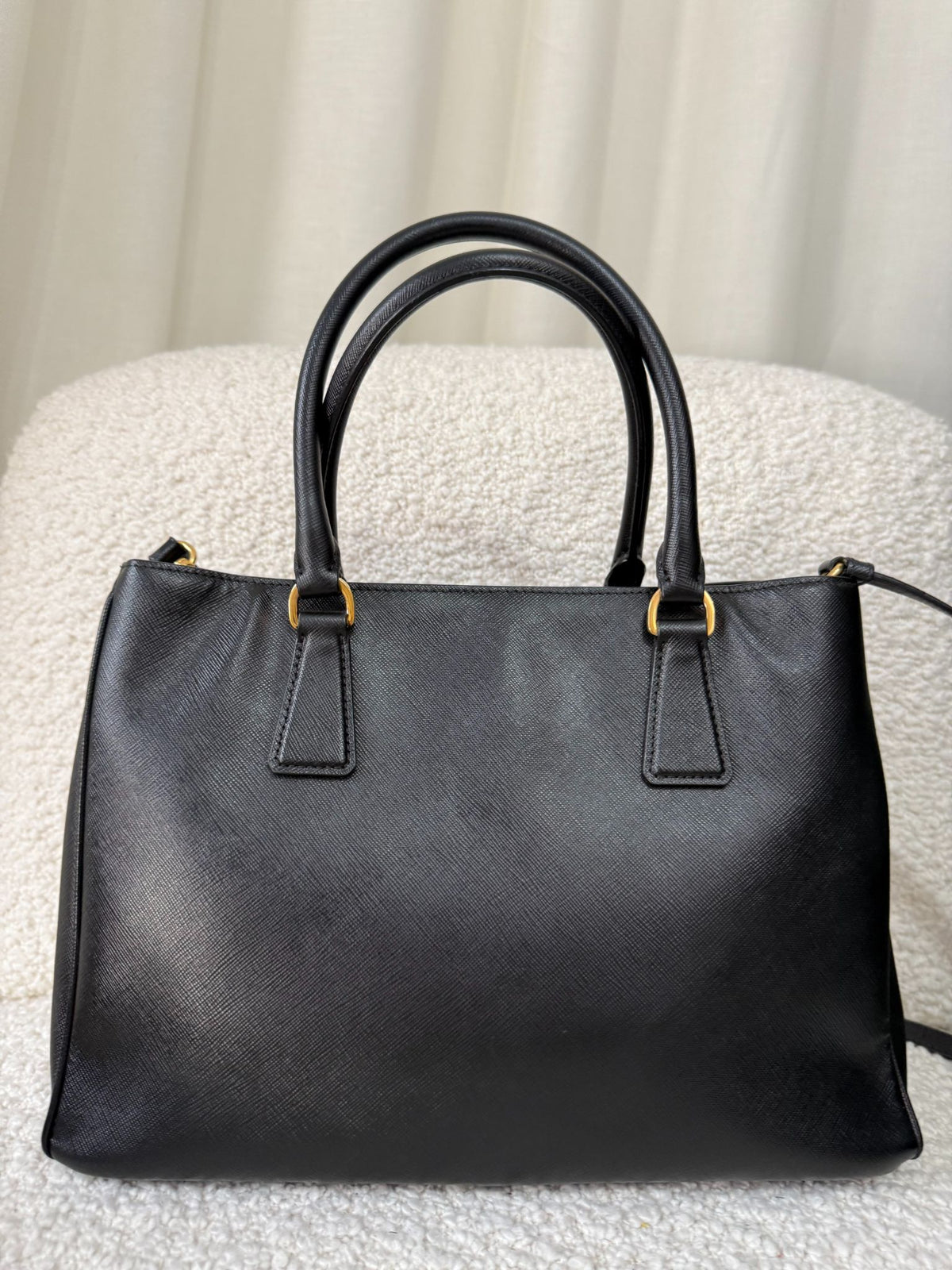 Prada Galleria Medium Black Saffiano Tote Bag