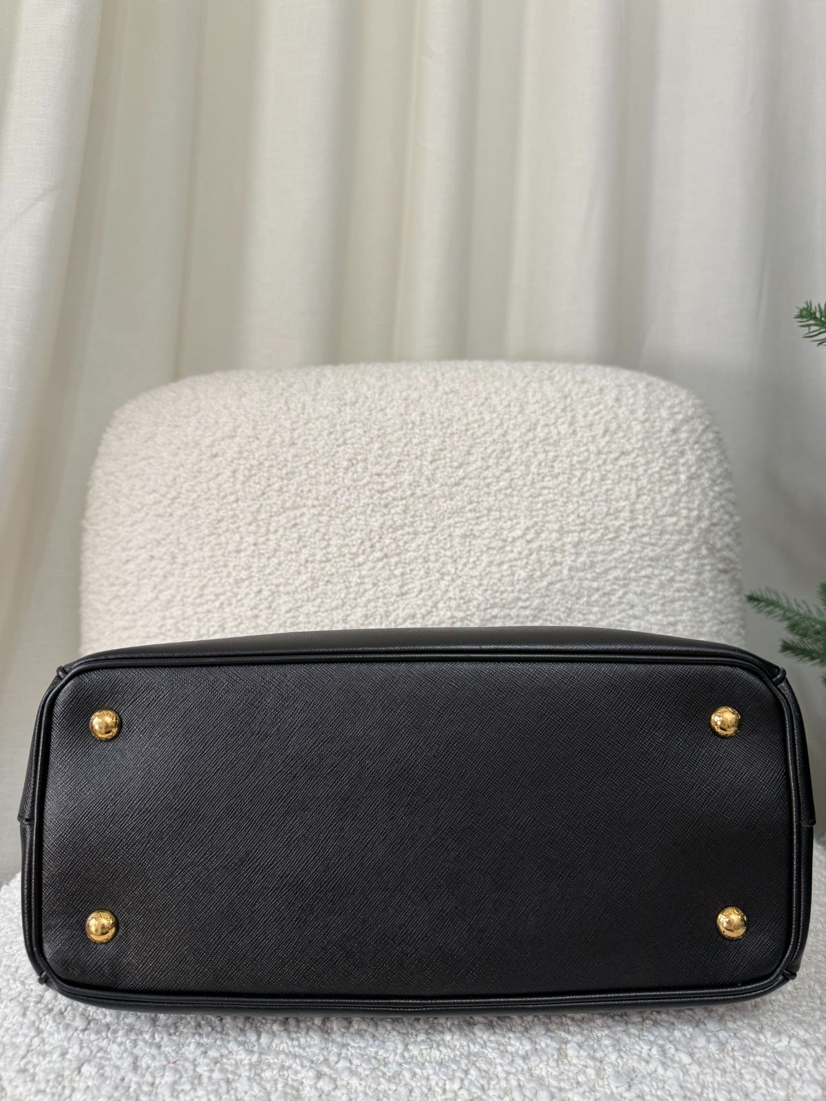 Prada Galleria Medium Black Saffiano Tote Bag