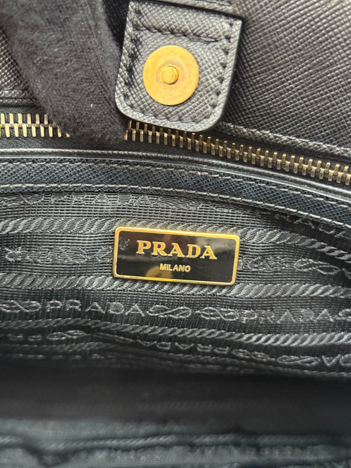 Prada Galleria Medium Black Saffiano Tote Bag