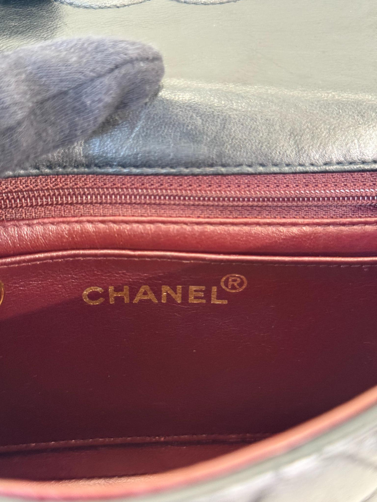 Chanel Classic Mini Square Black Quilted Lambskin Leather Flap Bag