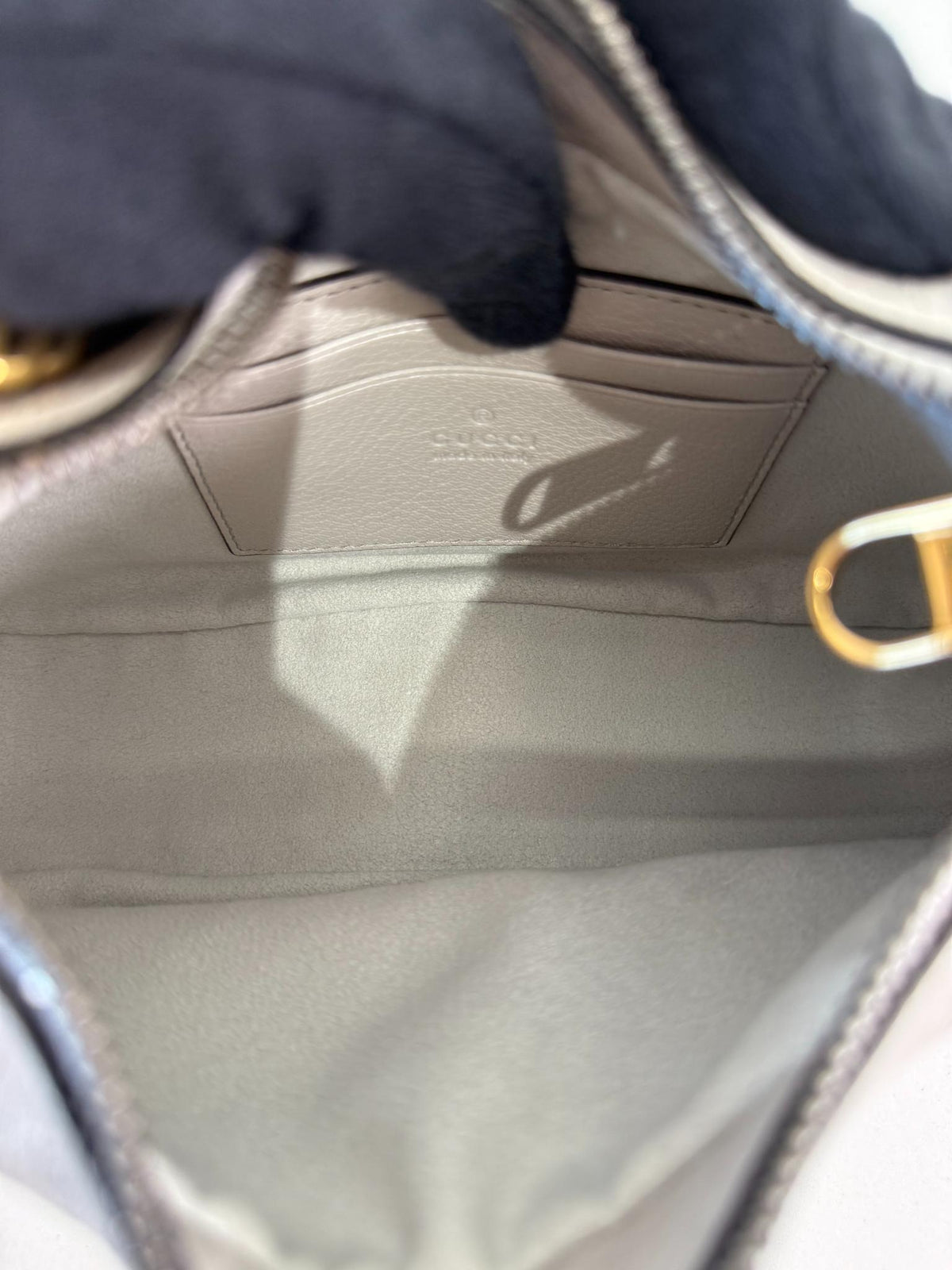 Gucci Small Aphrodite Light Taupe Shoulder Bag