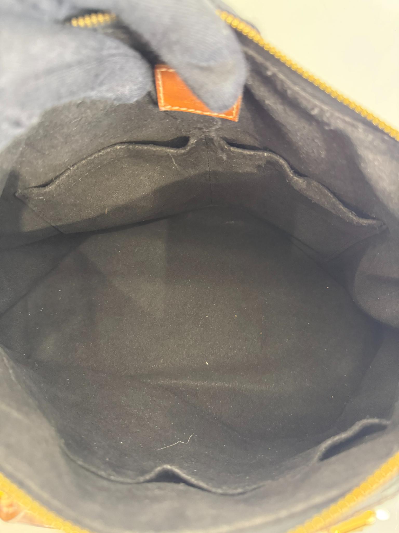 Louis Vuitton Pallas MM Black Leather and Monogram Canvas