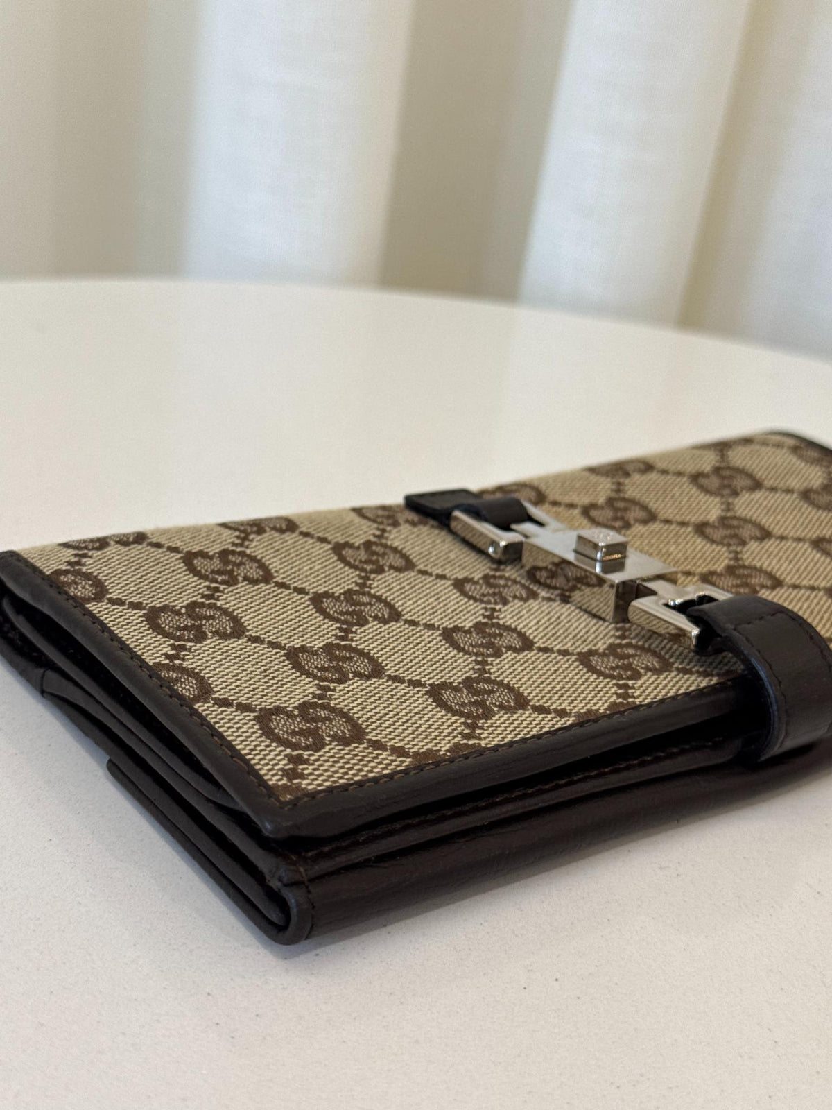 Gucci GG Canvas Jackie Continental Canvas Continental Wallet