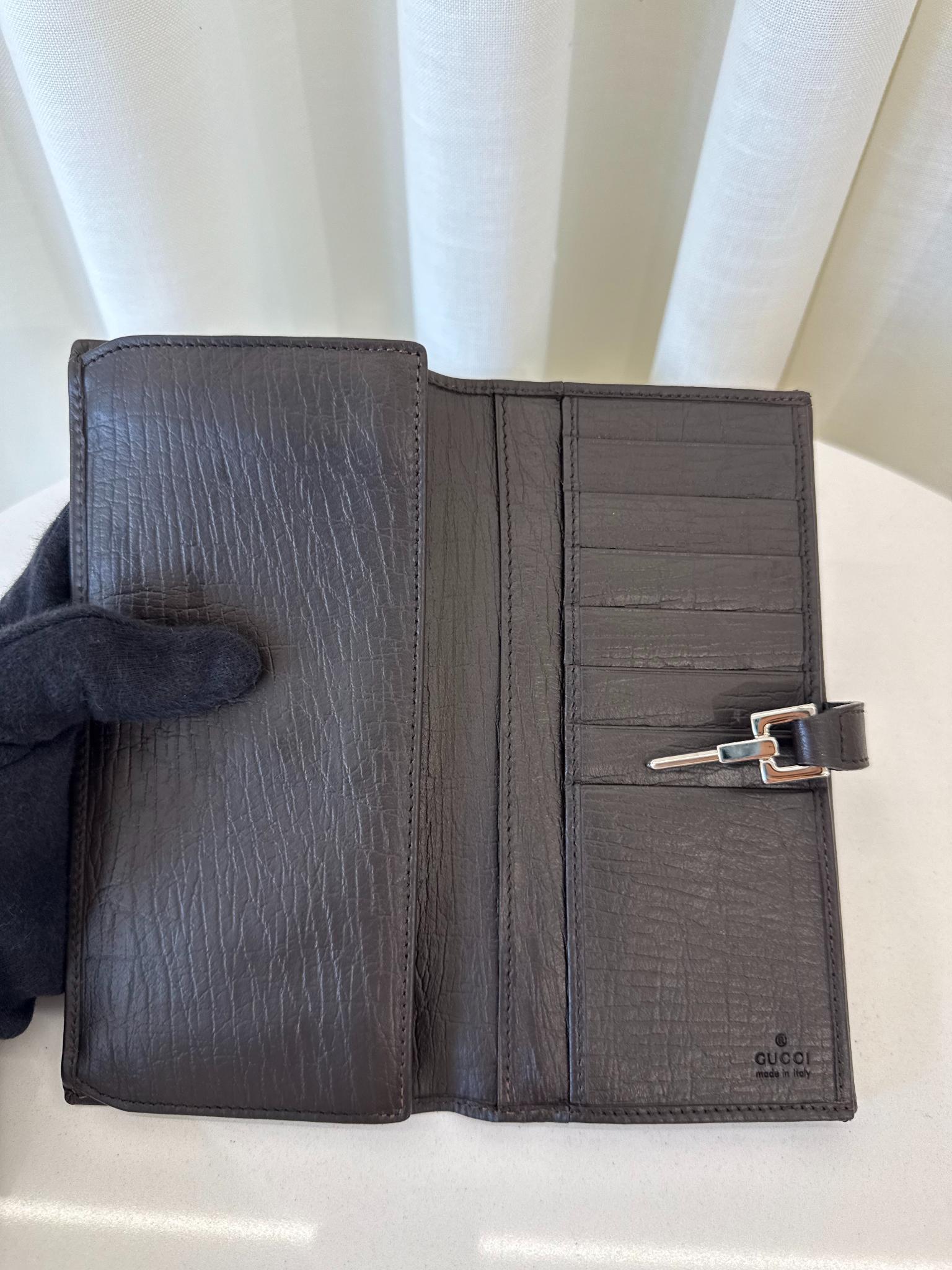 Gucci GG Canvas Jackie Continental Canvas Continental Wallet