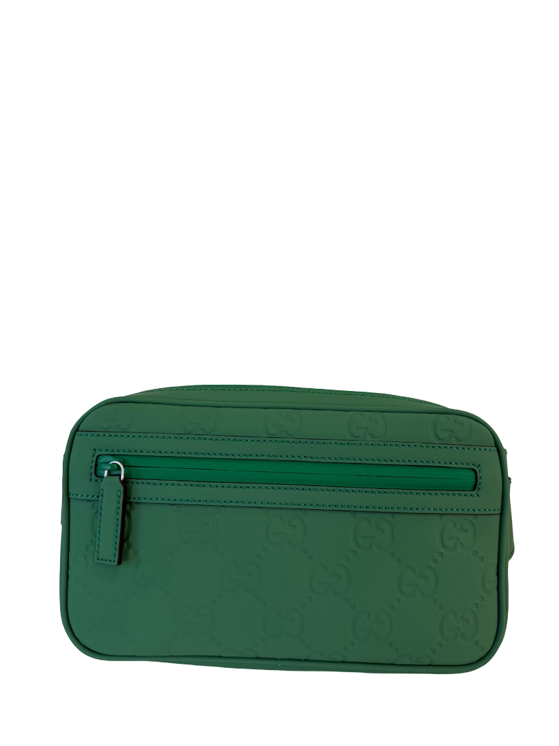 Gucci GG Rubber Effect Belt Bag Green
