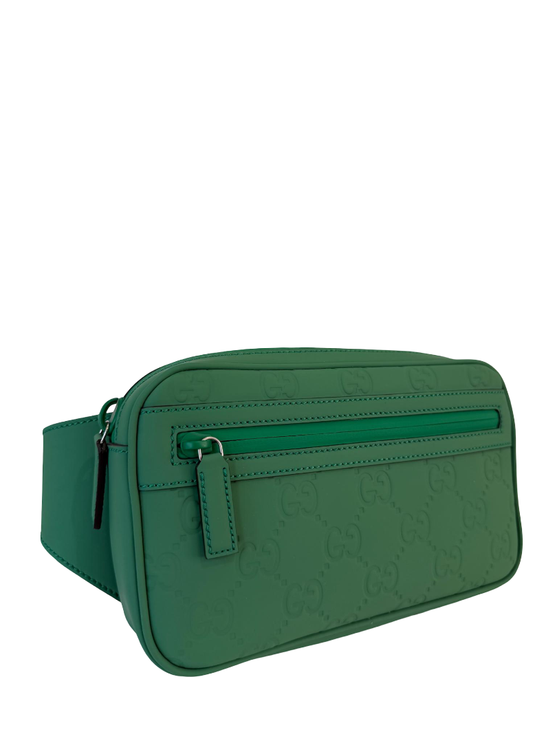 Gucci GG Rubber Effect Belt Bag Green