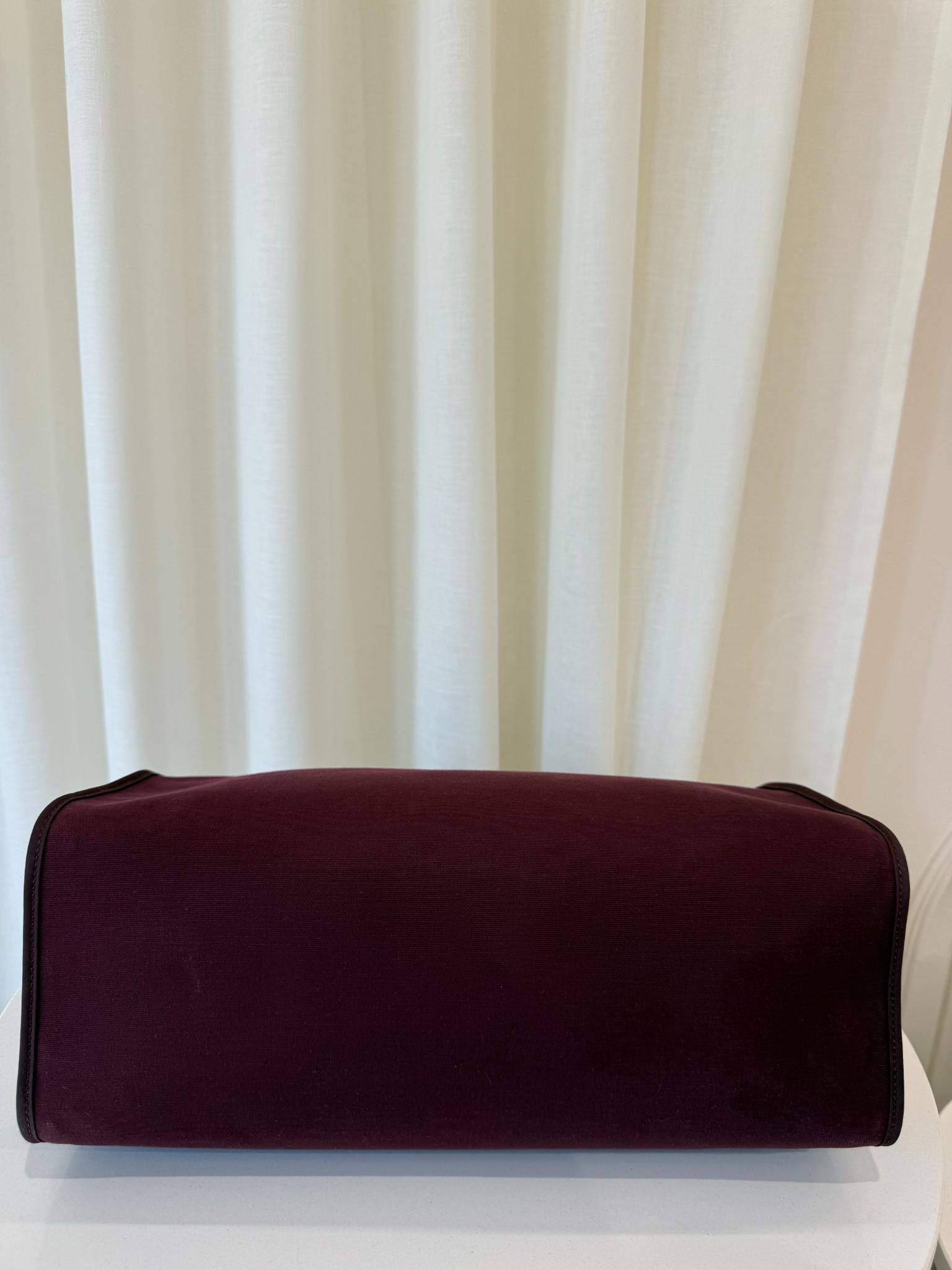 Hermès Herbag Zip 39 in Prune Militaire Canvas and Vache Hunter Leather