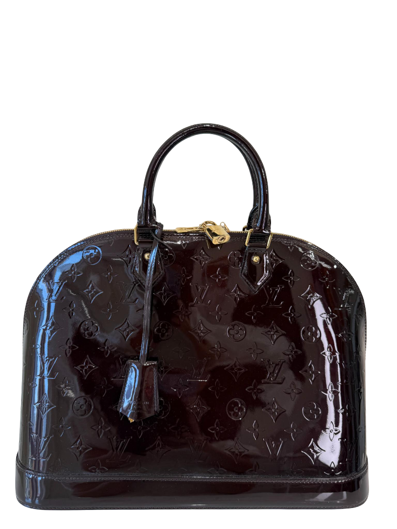 Louis Vuitton Alma GM Amarante Monogram Vernis Bag