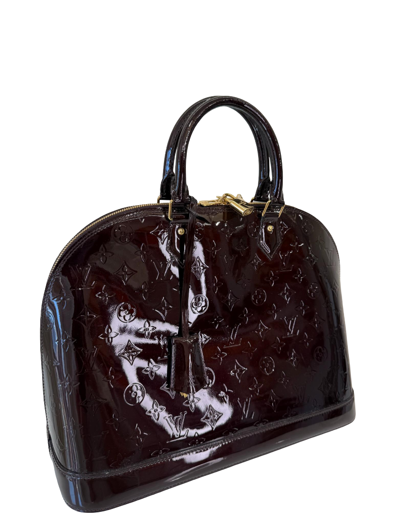 Louis Vuitton Alma GM Amarante Monogram Vernis Bag