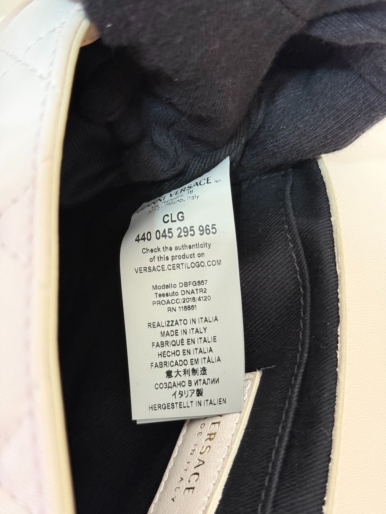 Versace La Medusa White Quilted Leather Crossbody Bag