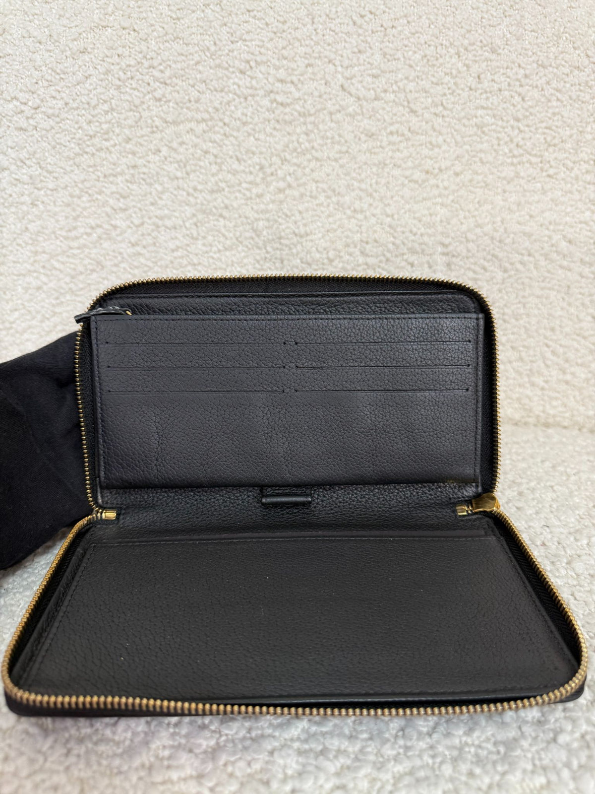 Versace La Medusa Black Calf Leather Long Wallet