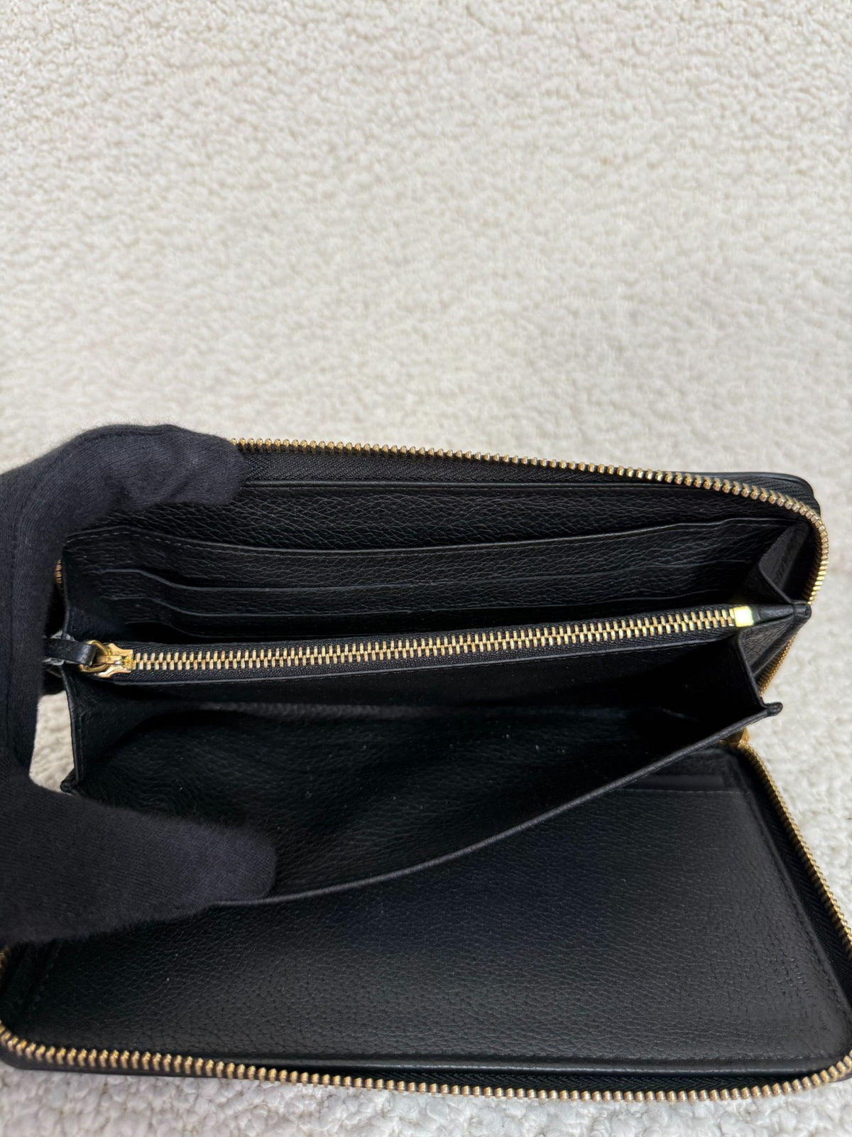 Versace La Medusa Black Calf Leather Long Wallet