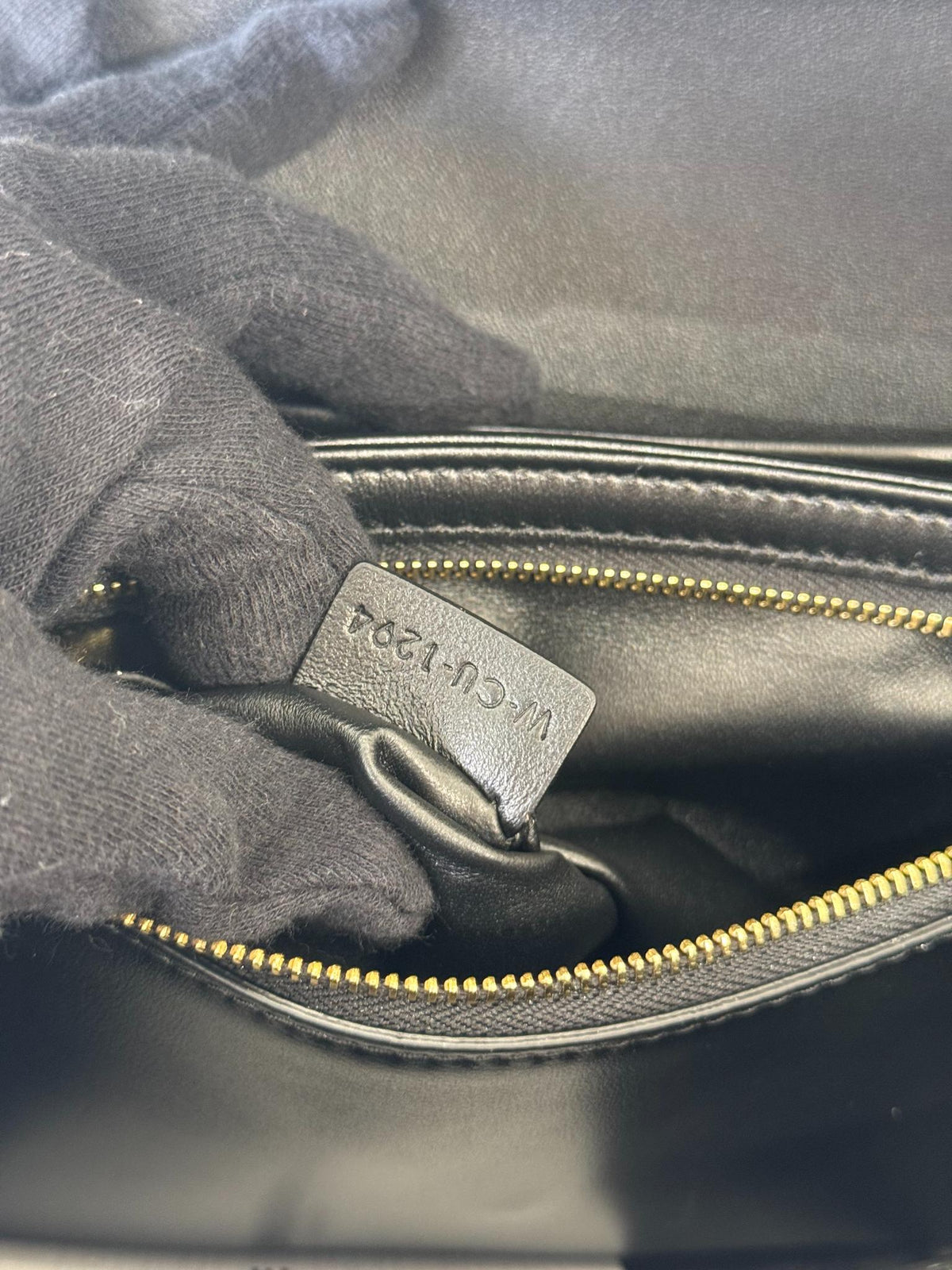 Celine Classique Triomphe Bag in Black Shiny Calfskin