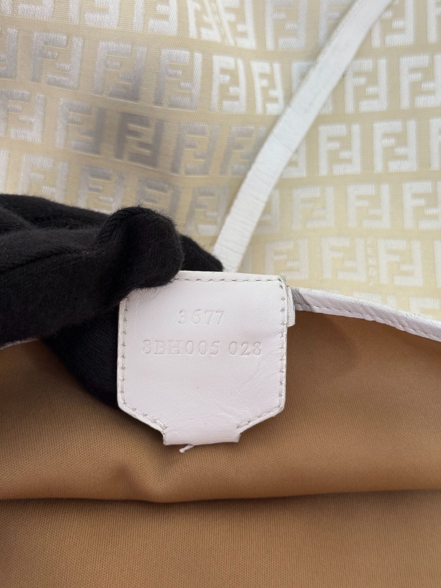 Fendi White Zucca Print Coated Canvas Medium Roll Tote Bag