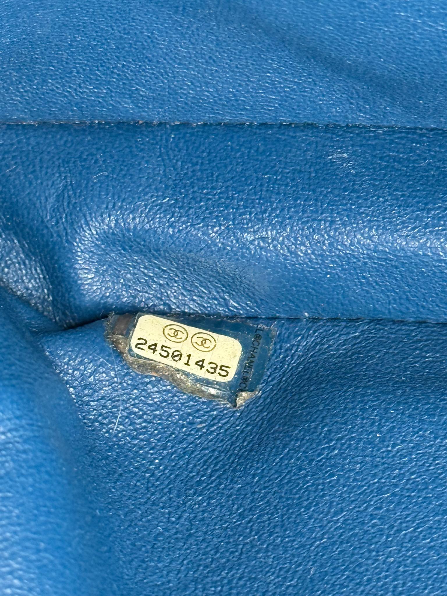 Chanel Blue Quilted Denim Large Trendy CC Bag