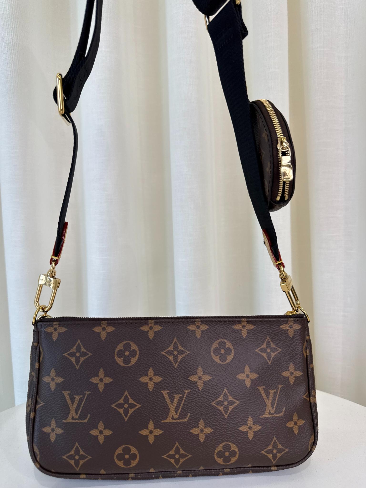Louis Vuitton Multi Pochette Accessoires Black Strap Monogram Canvas