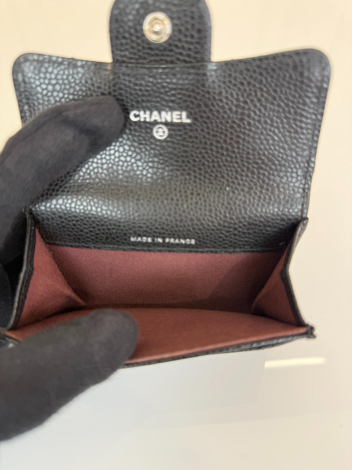 Chanel Classic Caviar Leather Flap Card Holder