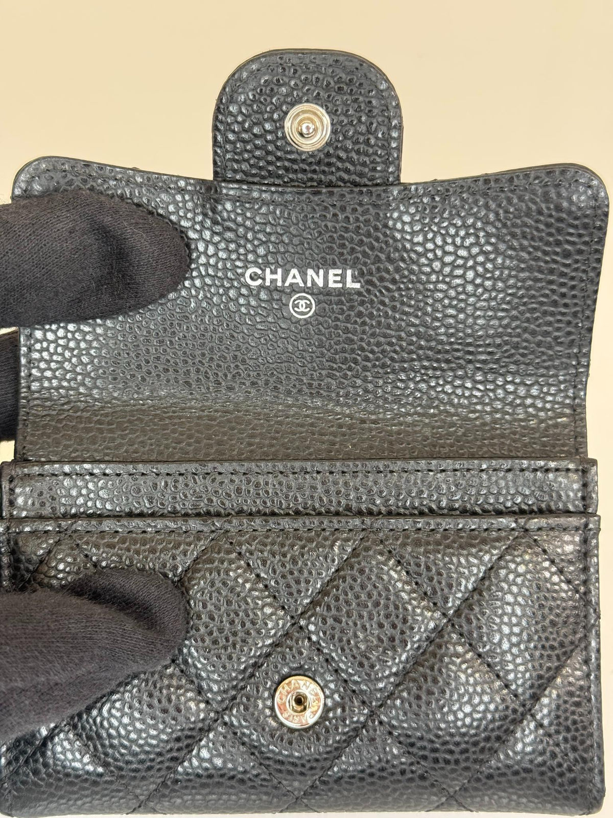 Chanel Classic Caviar Leather Flap Card Holder
