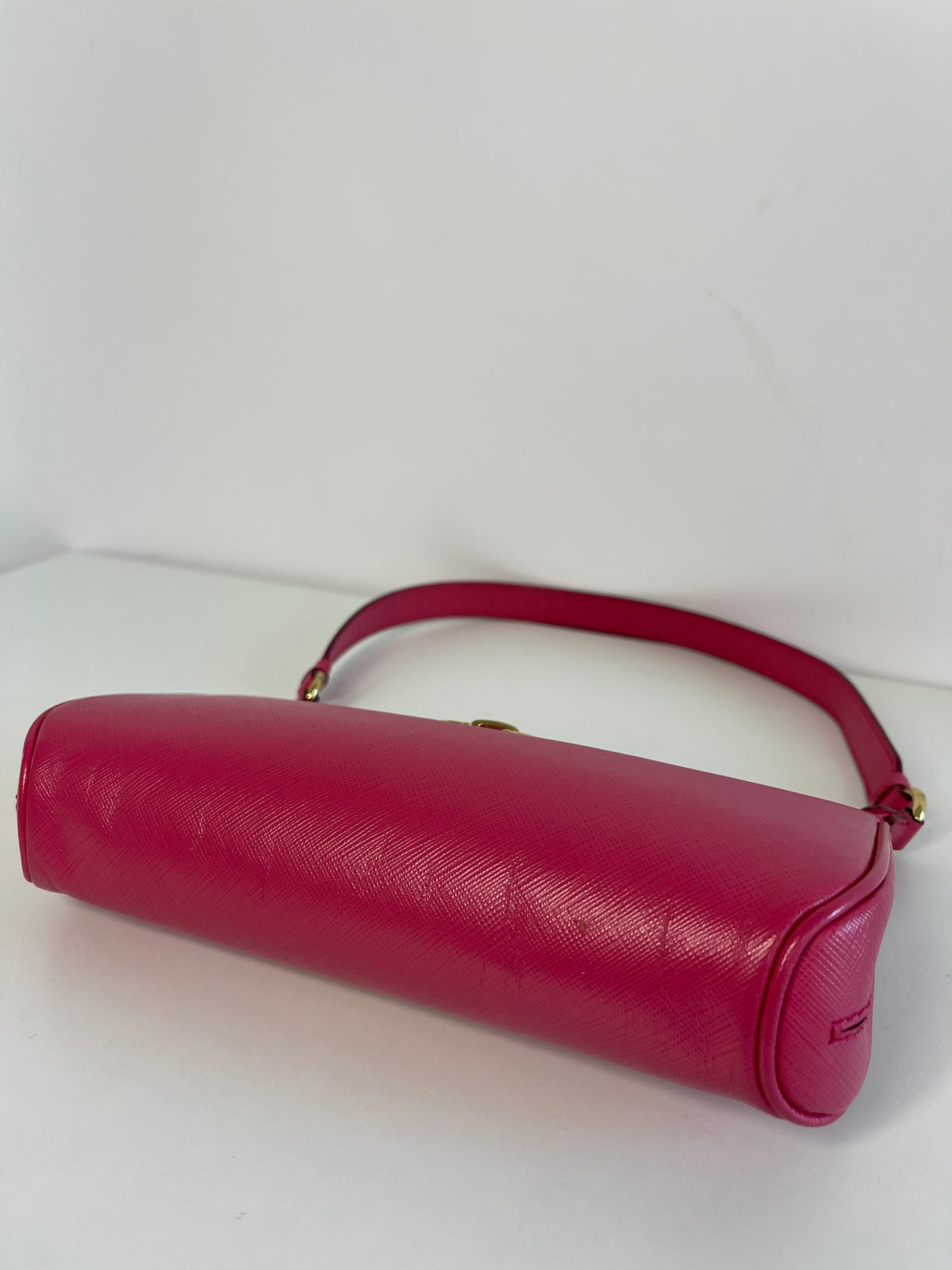 Salvatore Ferragamo Gancini Pink Leather Pochette