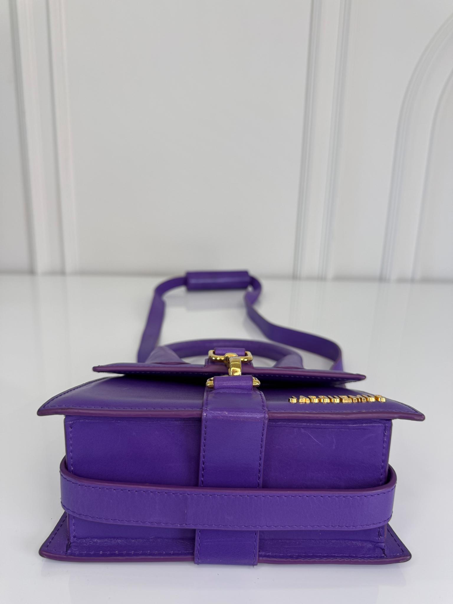 Jacquemus Le Chiquito Montagne Purple Leather Handbag