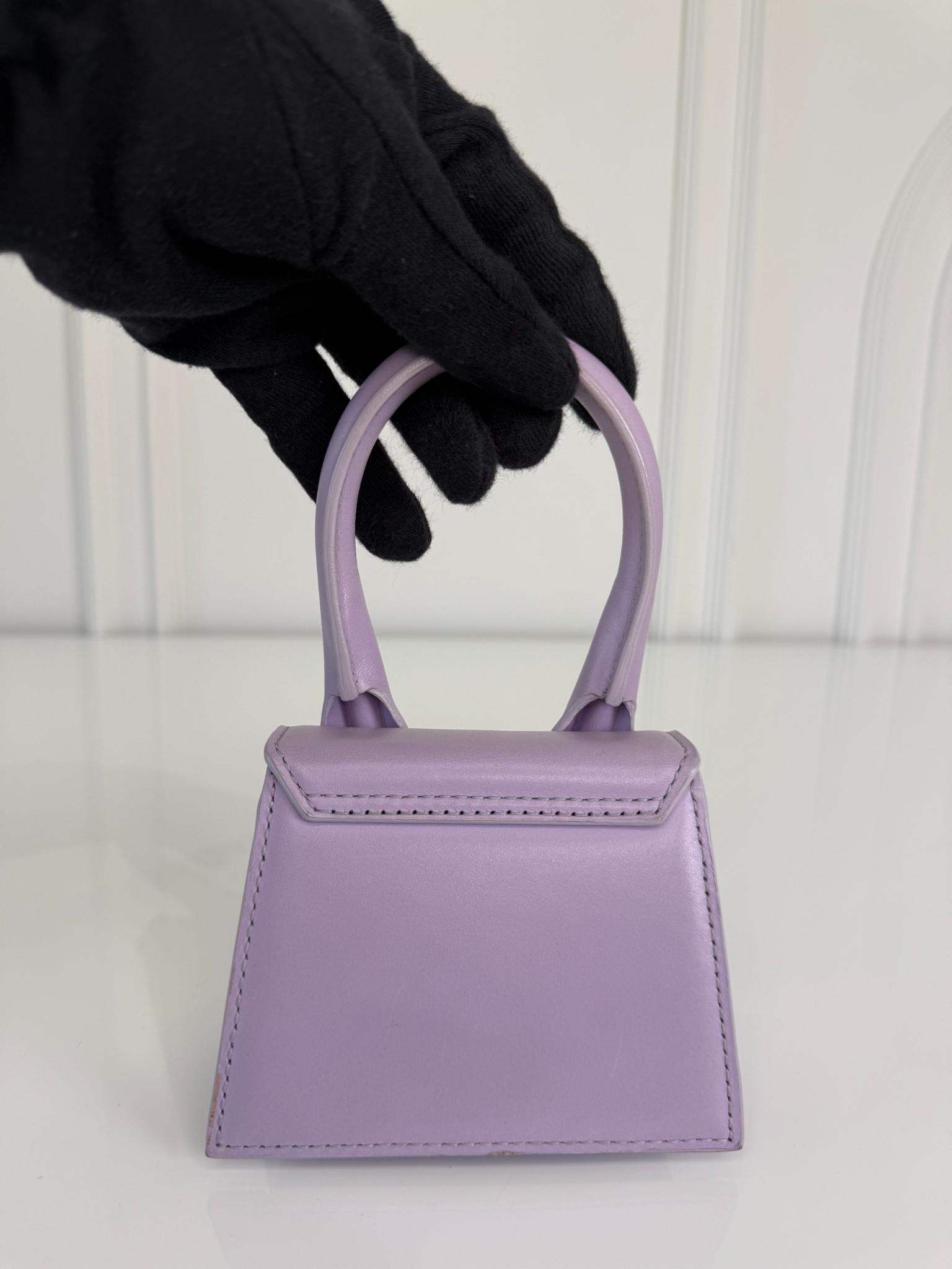 Jacquemus Le Chiquito Mini Lilac Leather Handbag