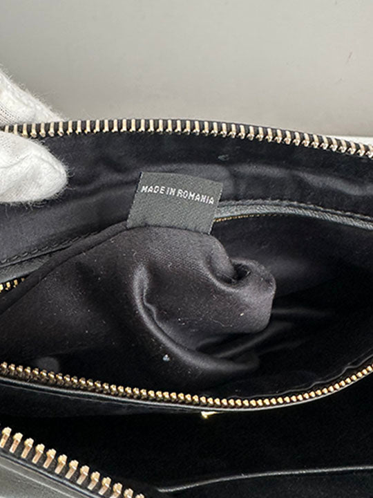 Miu Miu Black Leather Studded Clutch