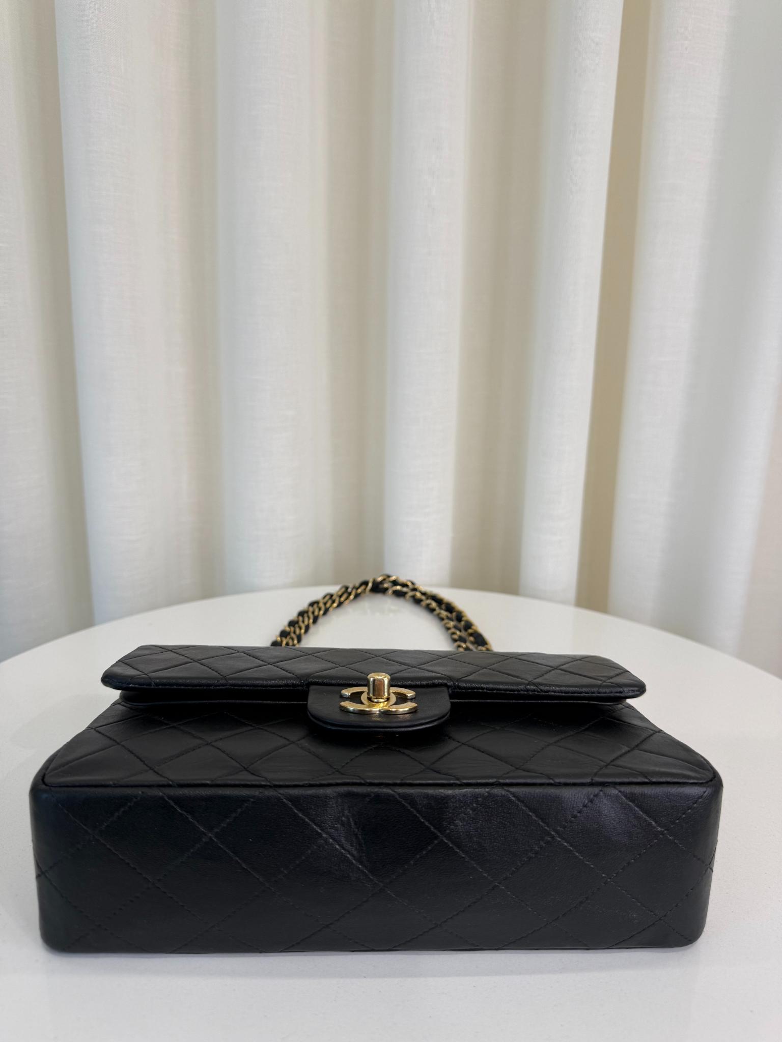 Chanel Classic Double Flap Small Black Lambskin Gold Hardware