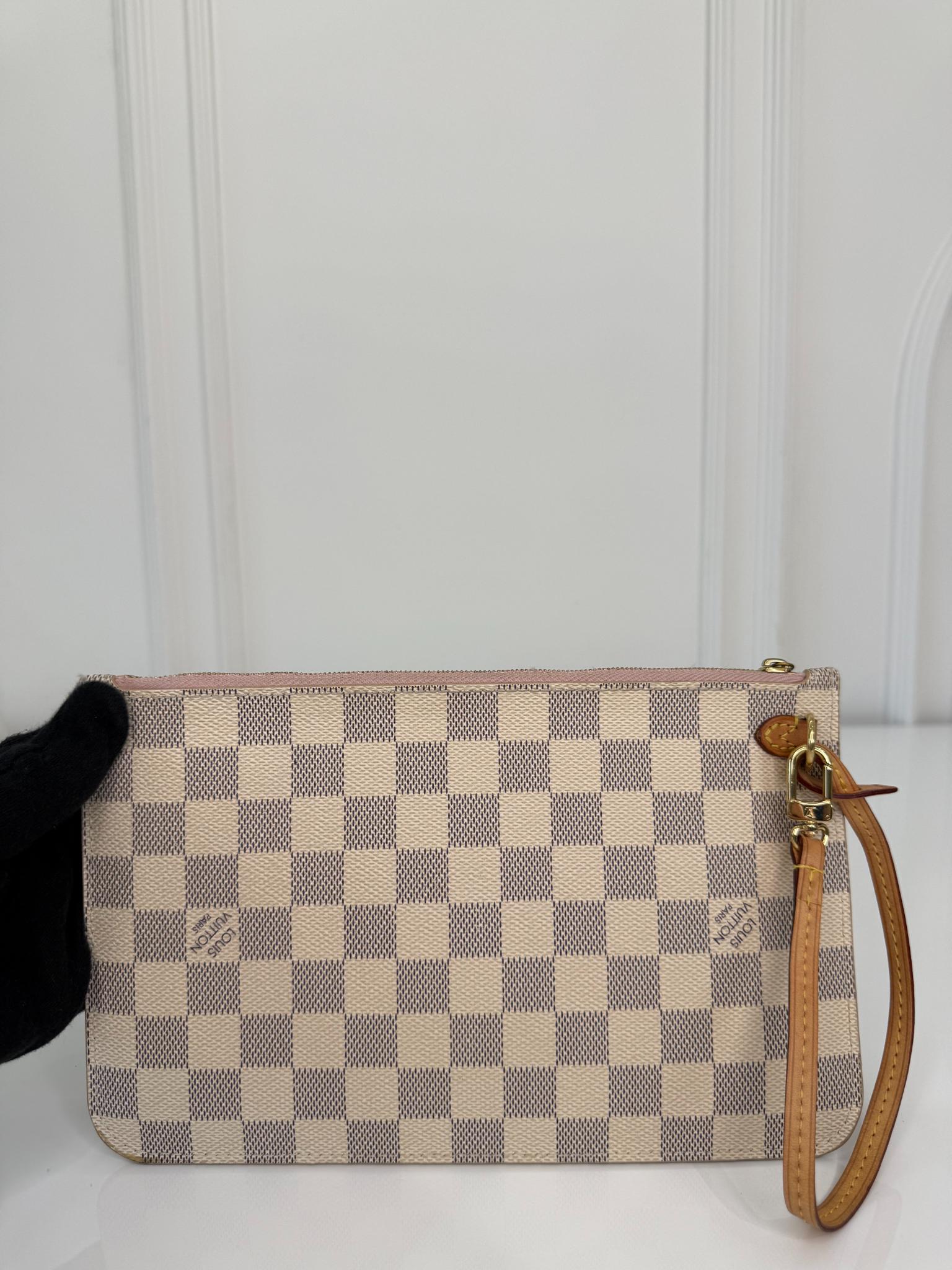 Louis Vuitton Neverfull Pochette Damier Azur Canvas