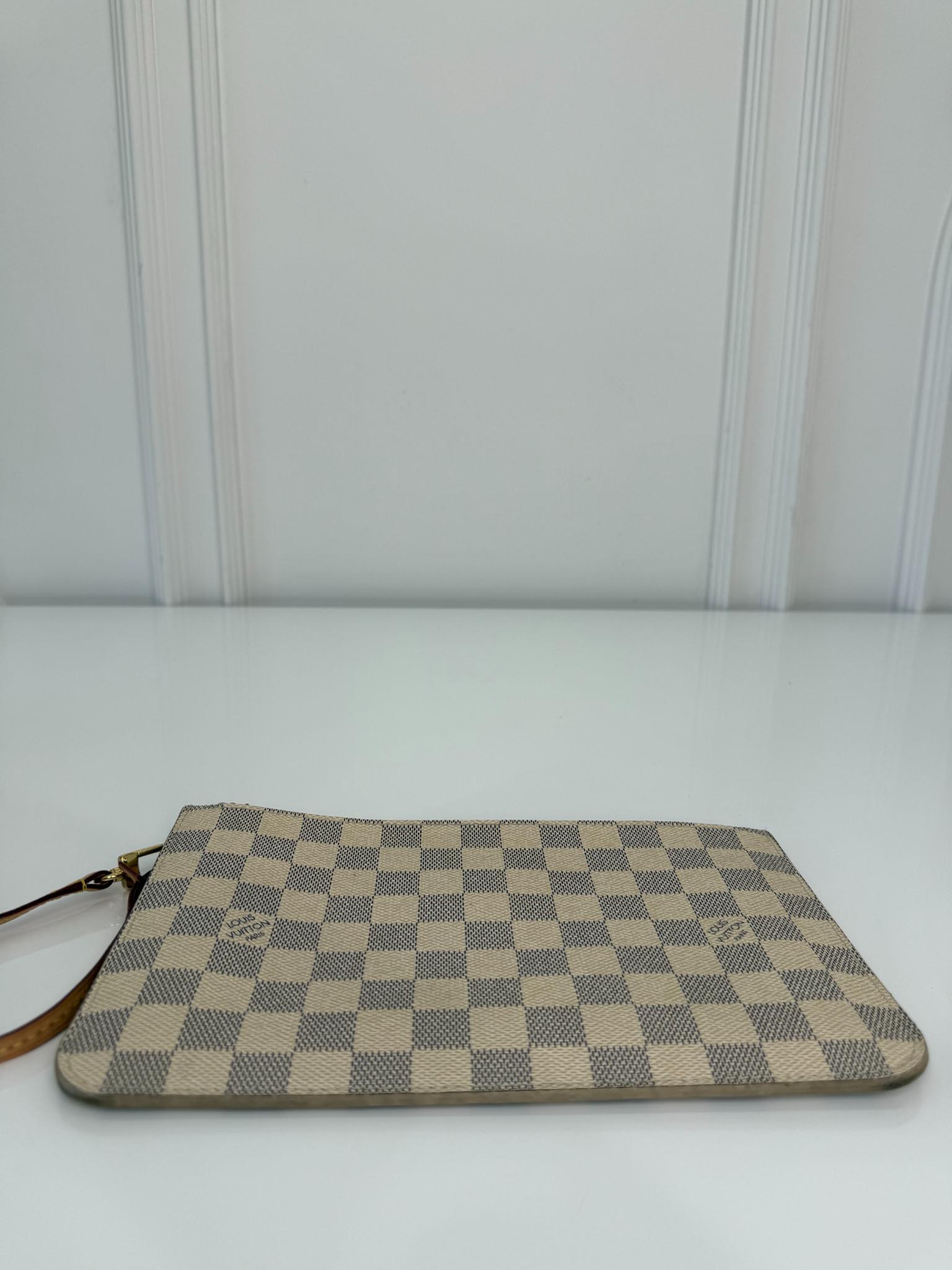Louis Vuitton Neverfull Pochette Damier Azur Canvas