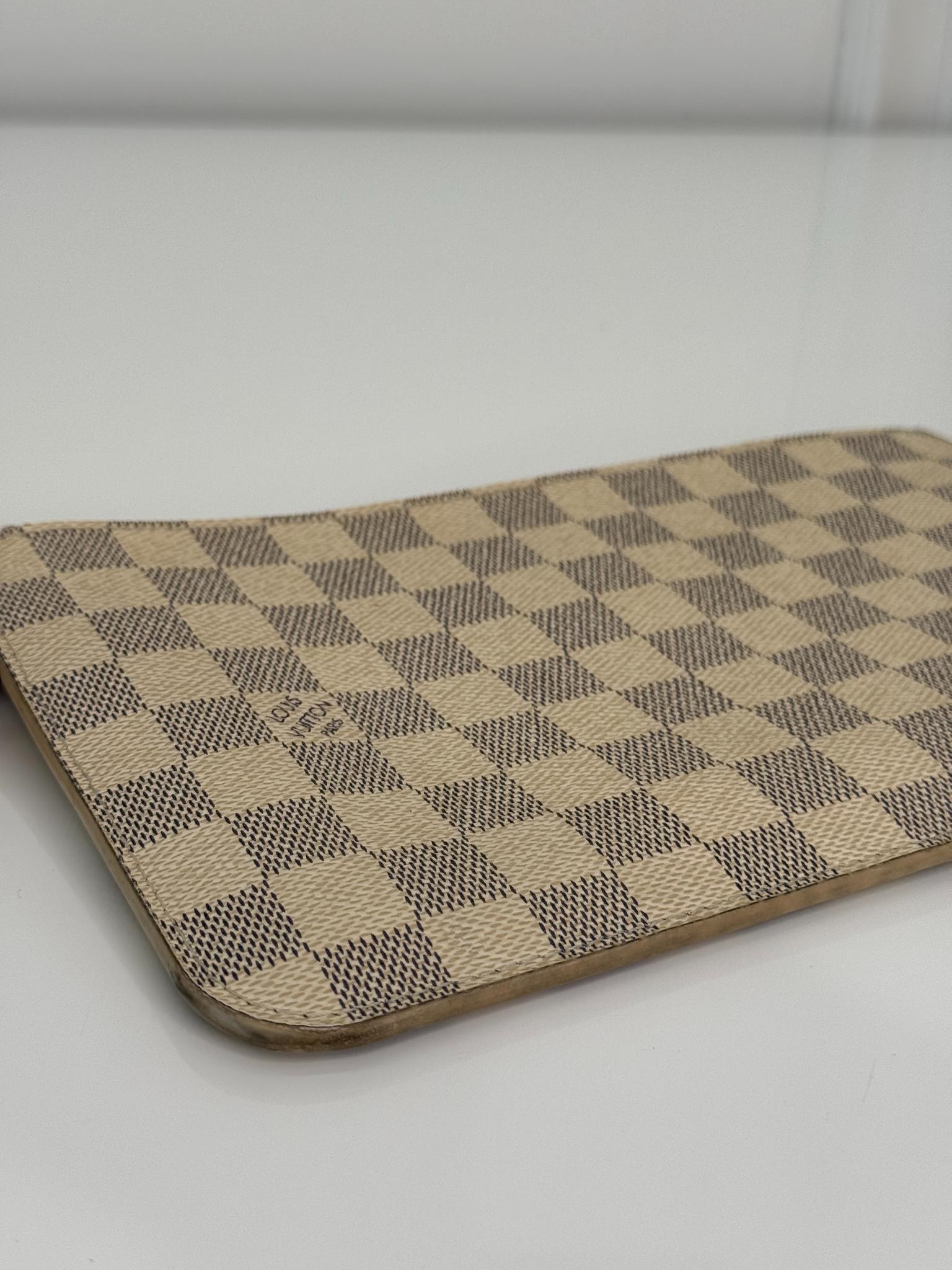 Louis Vuitton Neverfull Pochette Damier Azur Canvas