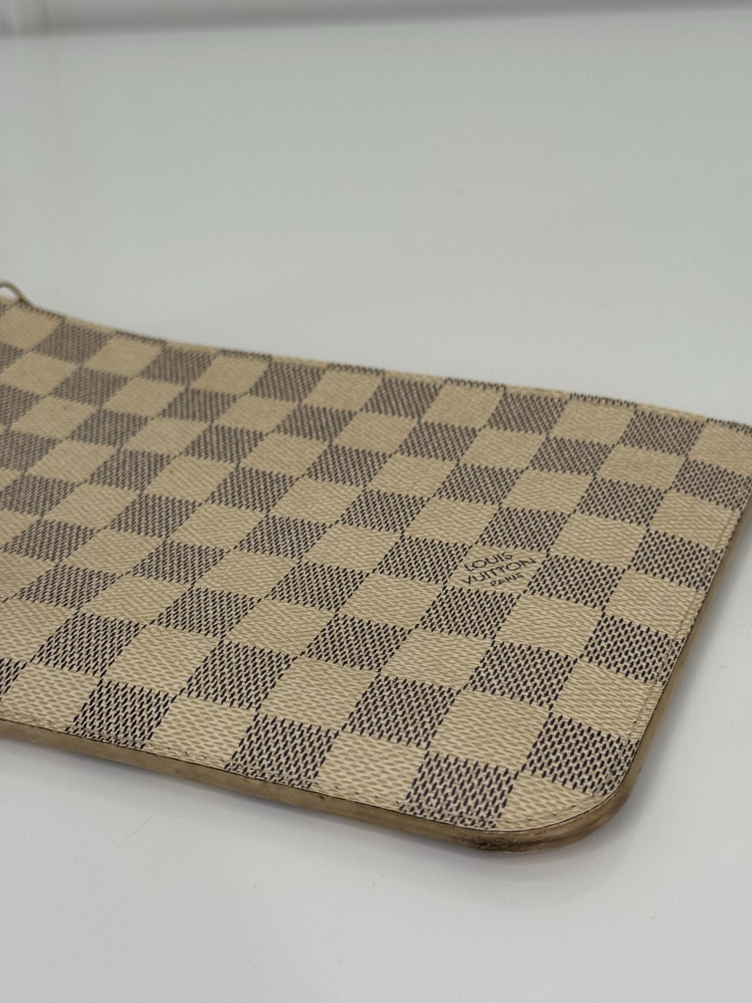 Louis Vuitton Neverfull Pochette Damier Azur Canvas