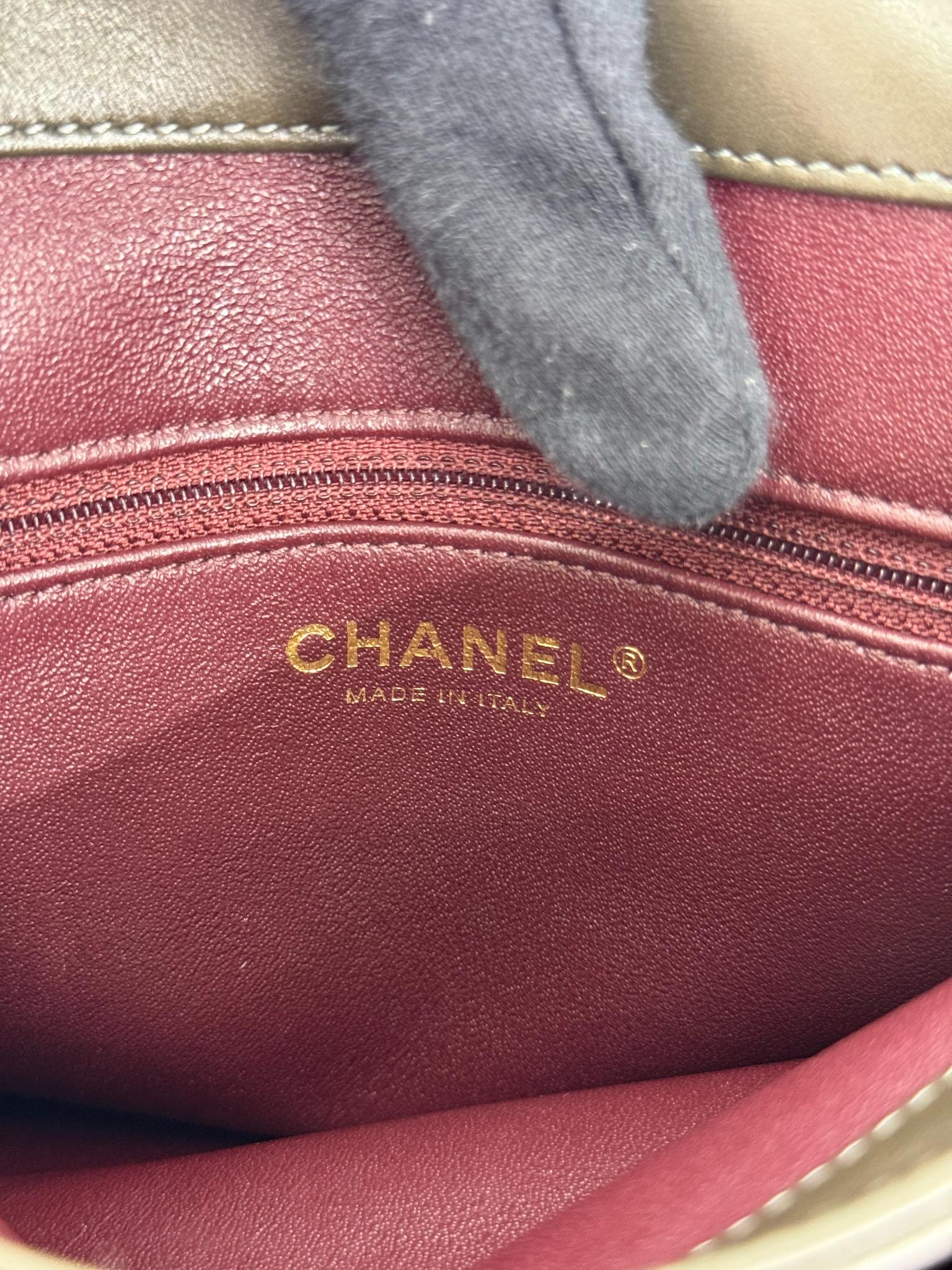 Chanel Lambskin Quilted Large Trendy CC Dual Handle Flap Bag Forest Green