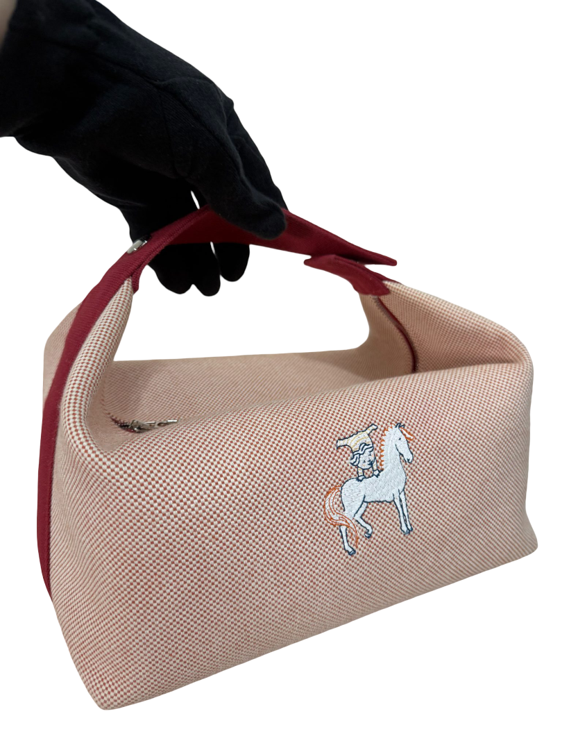 Hermès Canvas Large Bride-A-Brac Cabriole Case Terracotta