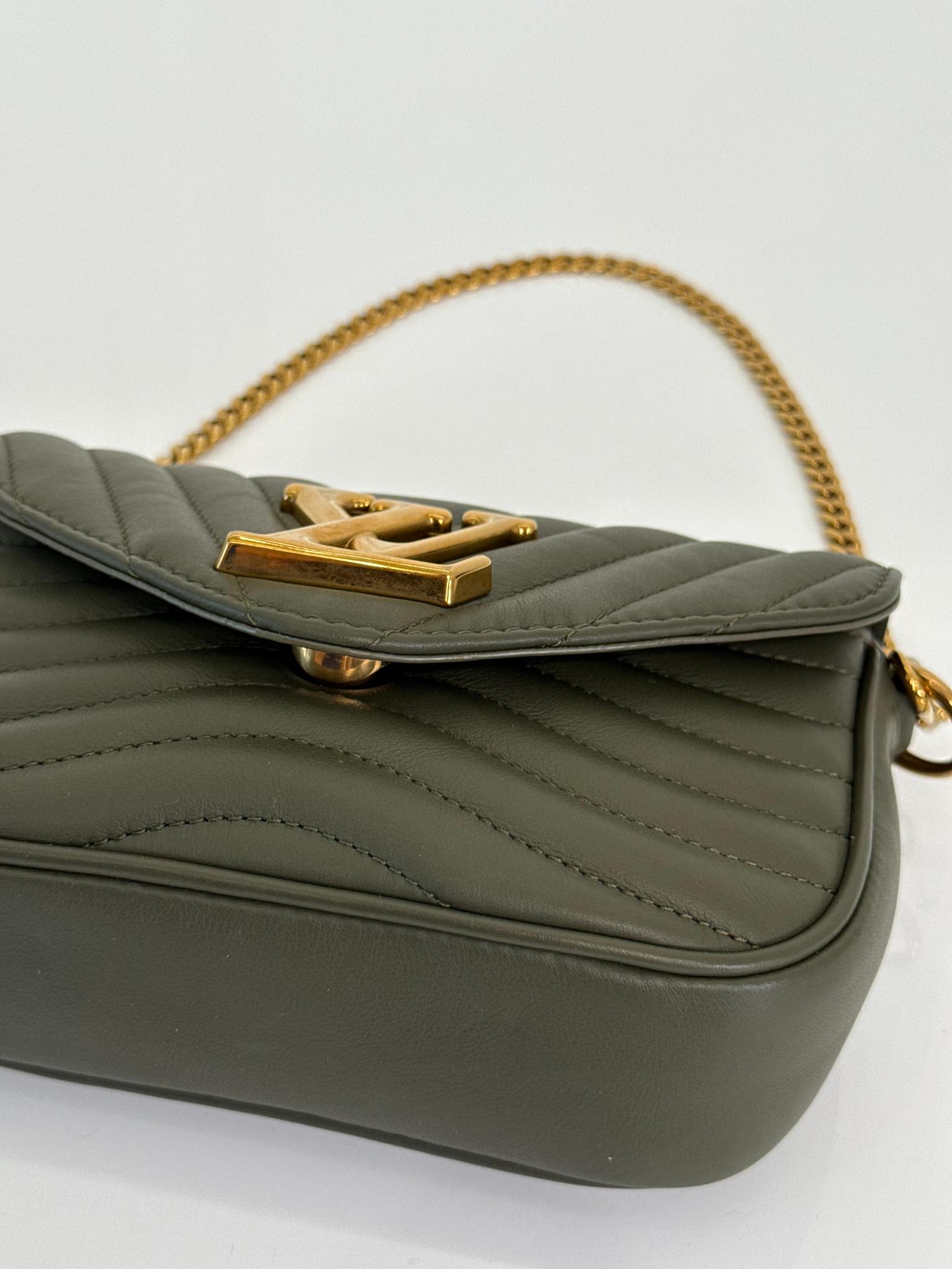 Louis Vuitton New Wave Multi Pochette Quilted Khaki Calfskin