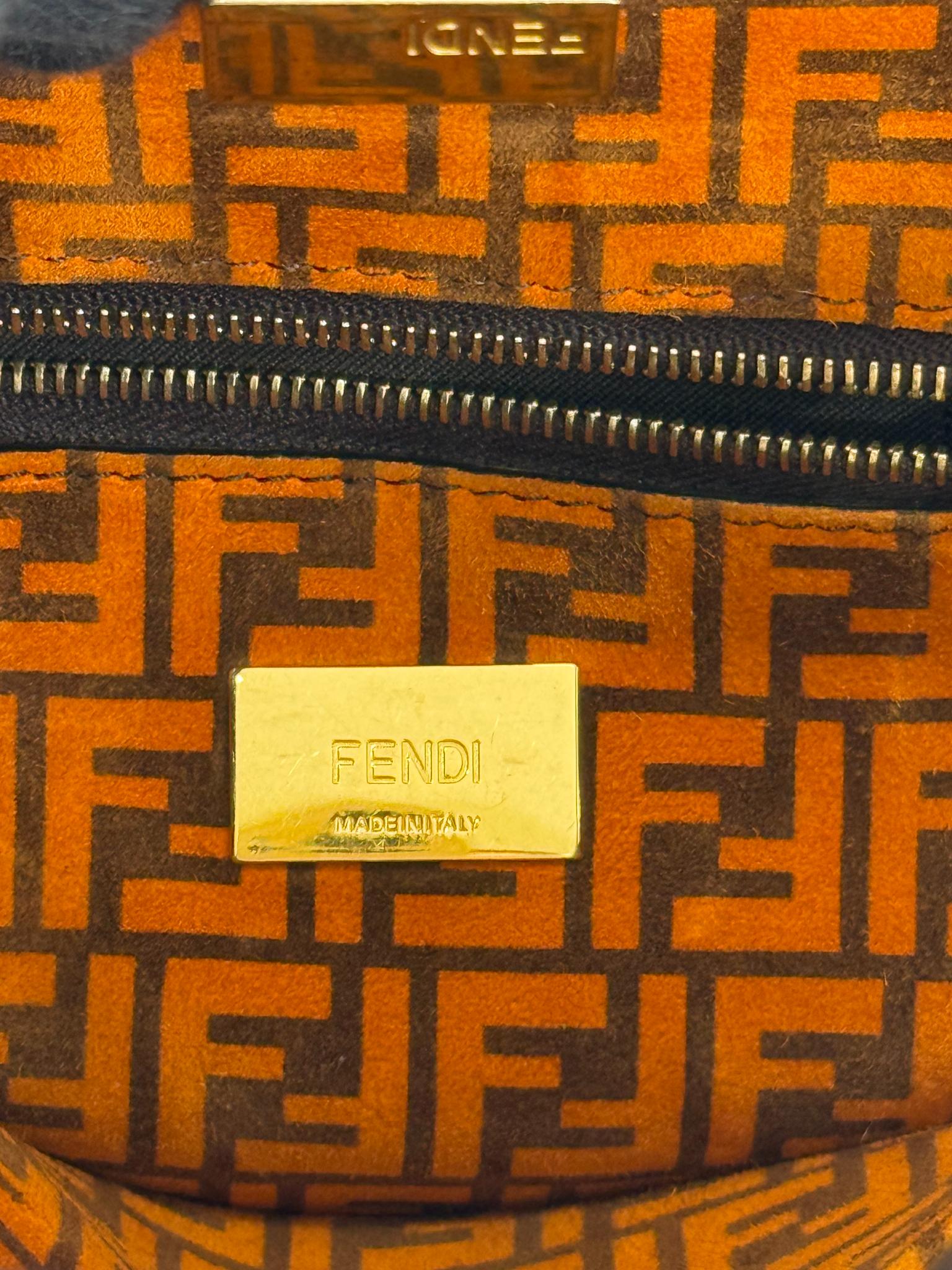 Fendi Peekaboo ISeeU Small Brown Calfskin Leather Bag