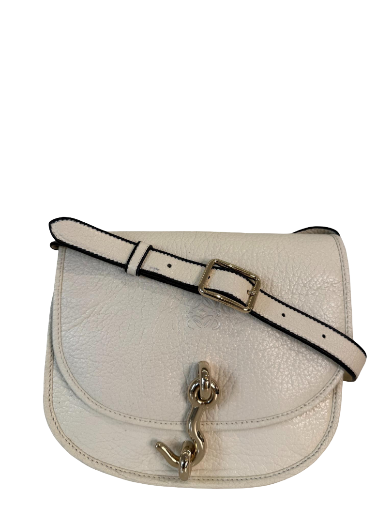 Loewe Amberley Small Satchel Ivory Shoulder Bag
