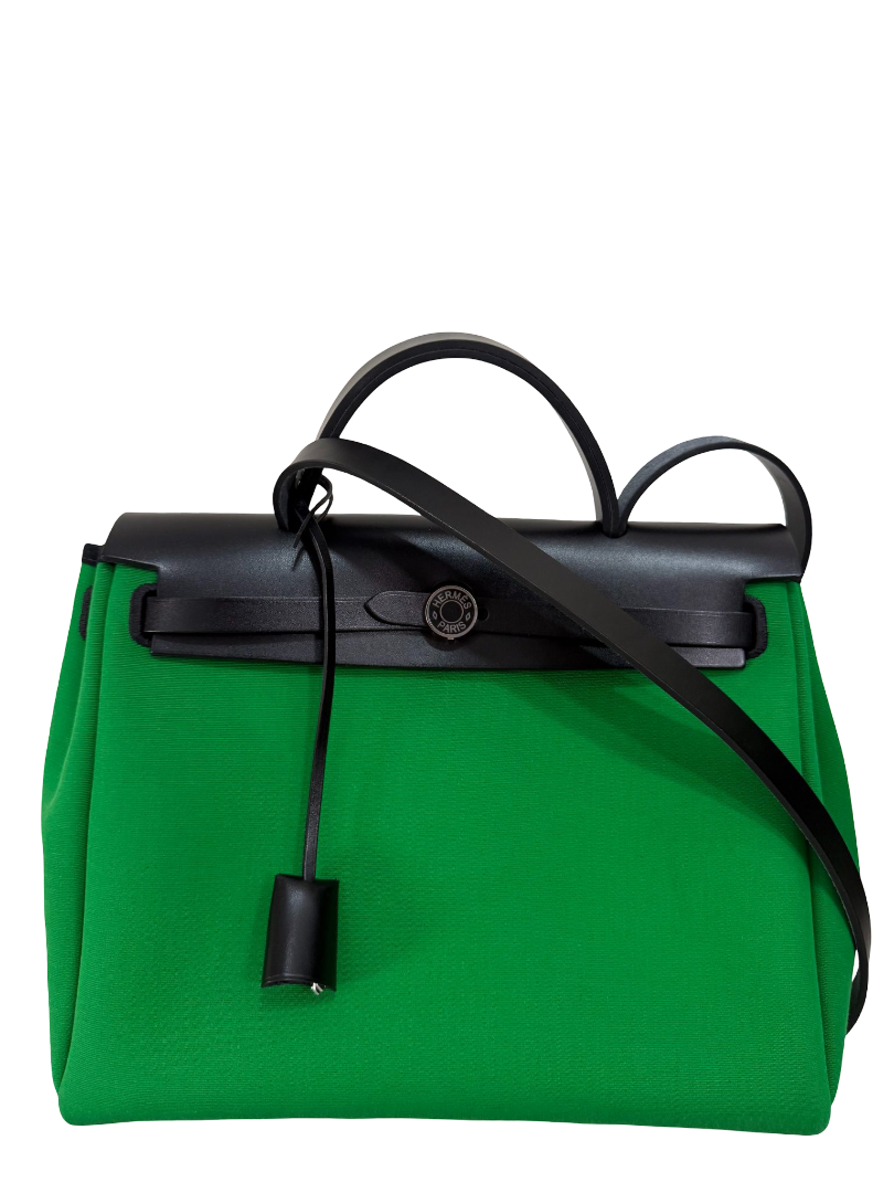 Hermès Herbag Zip 31 Laque Bag Green Palladium Hardware