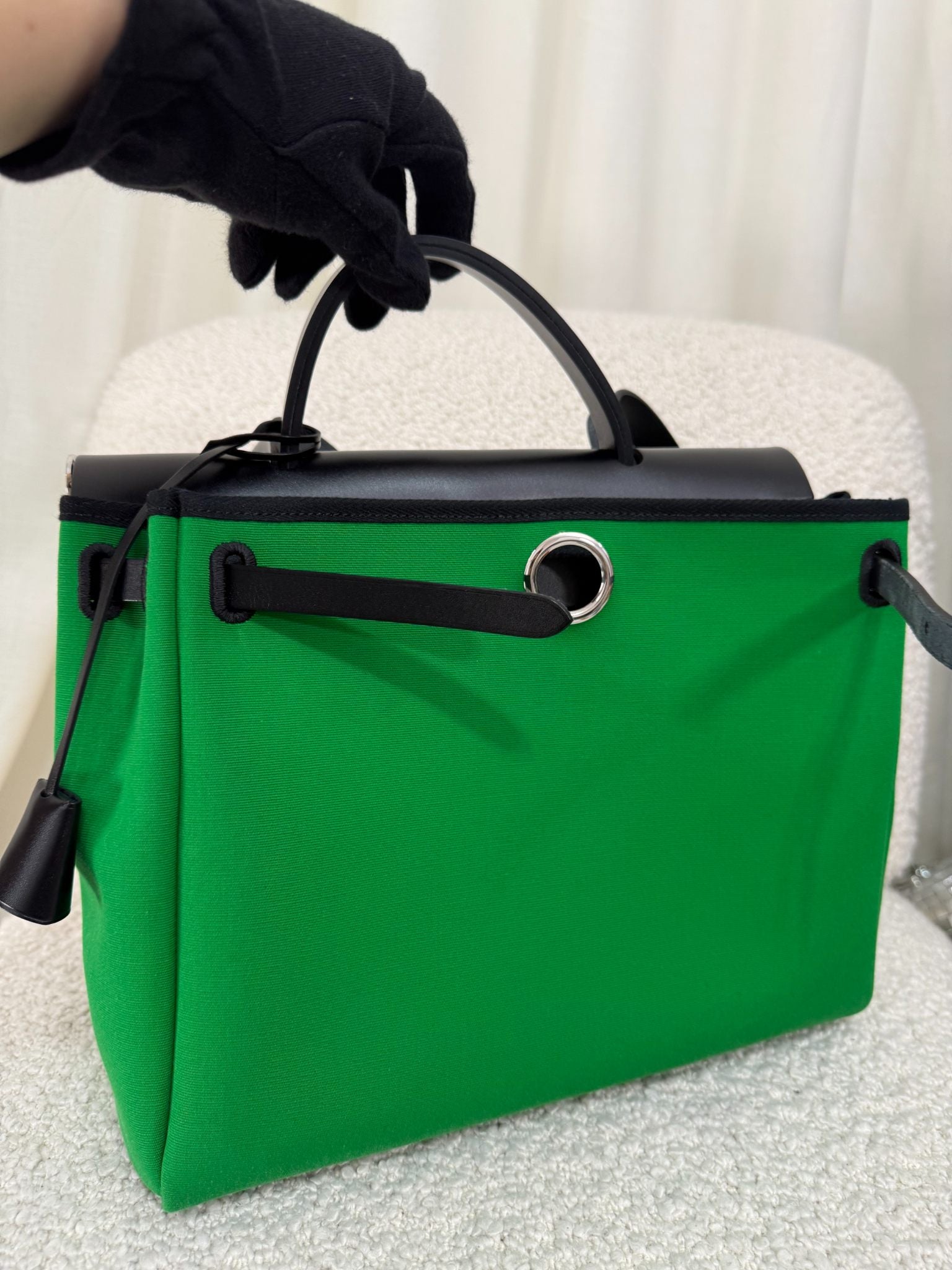 Hermès Herbag Zip 31 Laque Bag Green Palladium Hardware