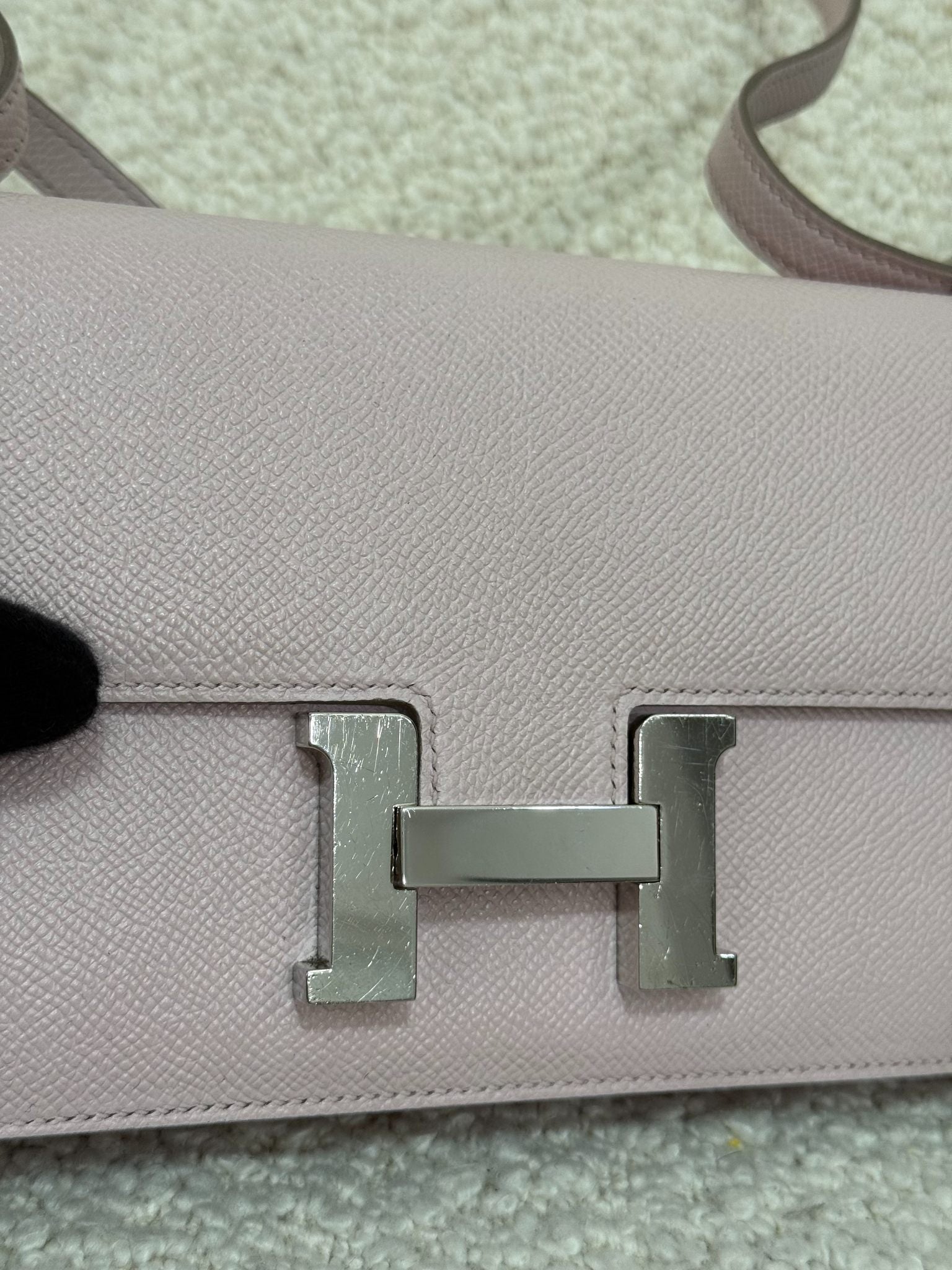 Hermès Constance Elan Mauve Pale Epsom Leather Palladium Hardware