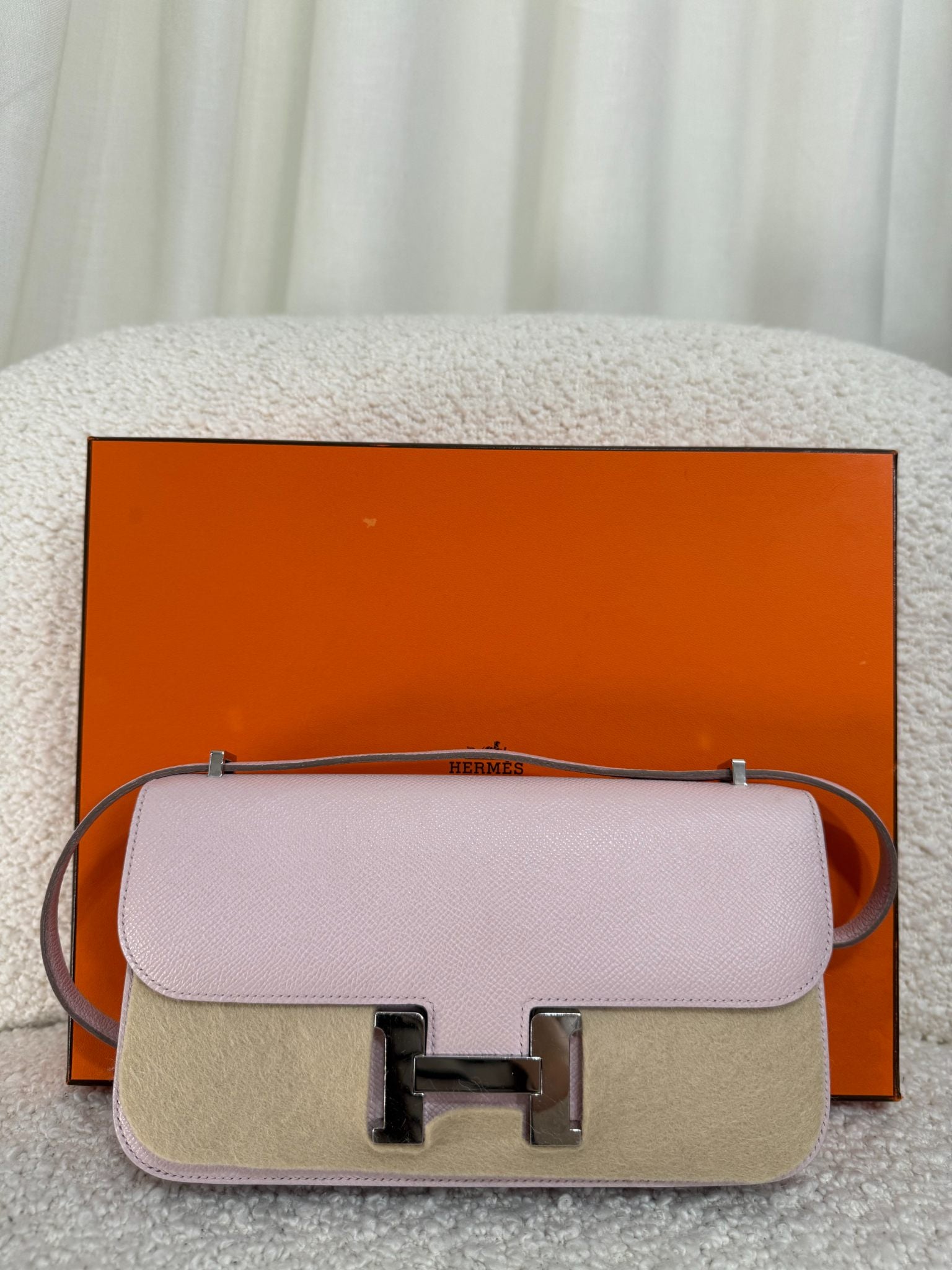 Hermès Constance Elan Mauve Pale Epsom Leather Palladium Hardware