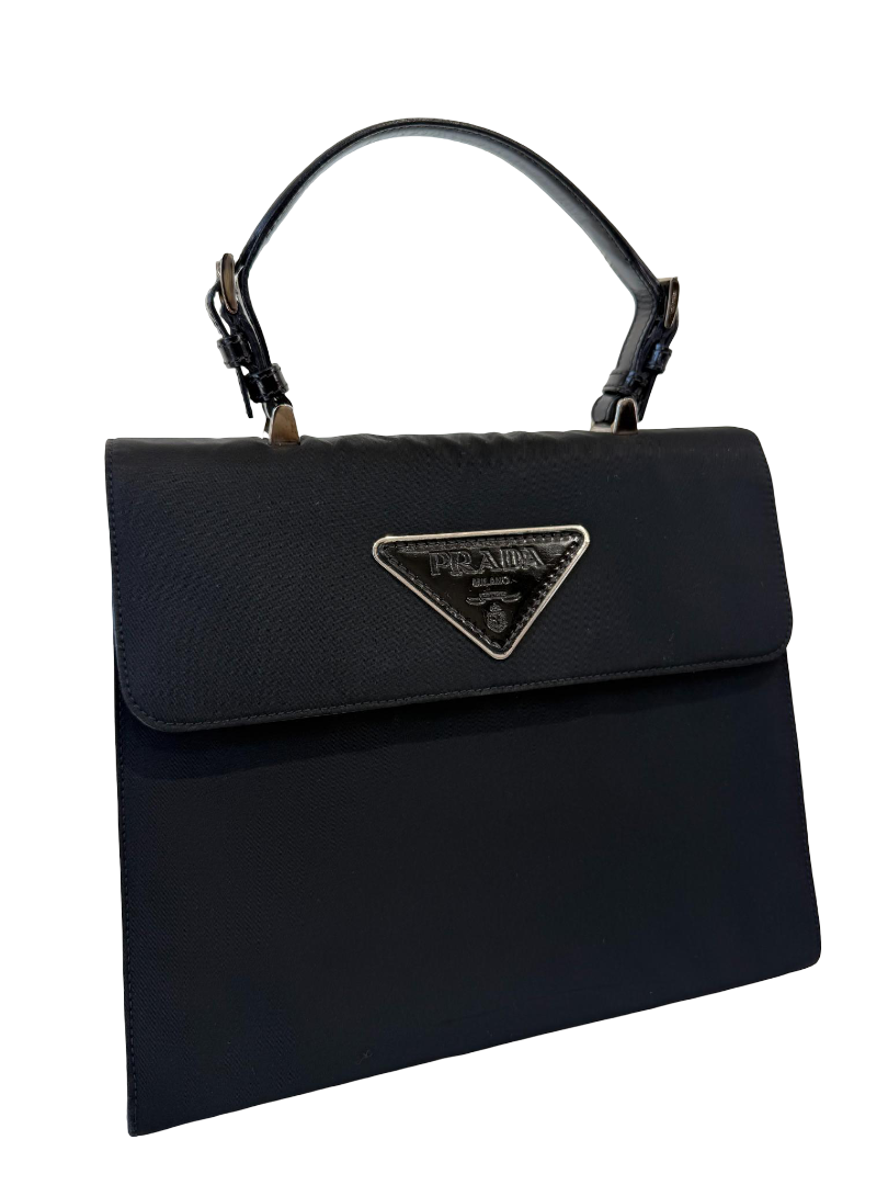 Prada Vintage ‘90s Black Nylon Top Handle